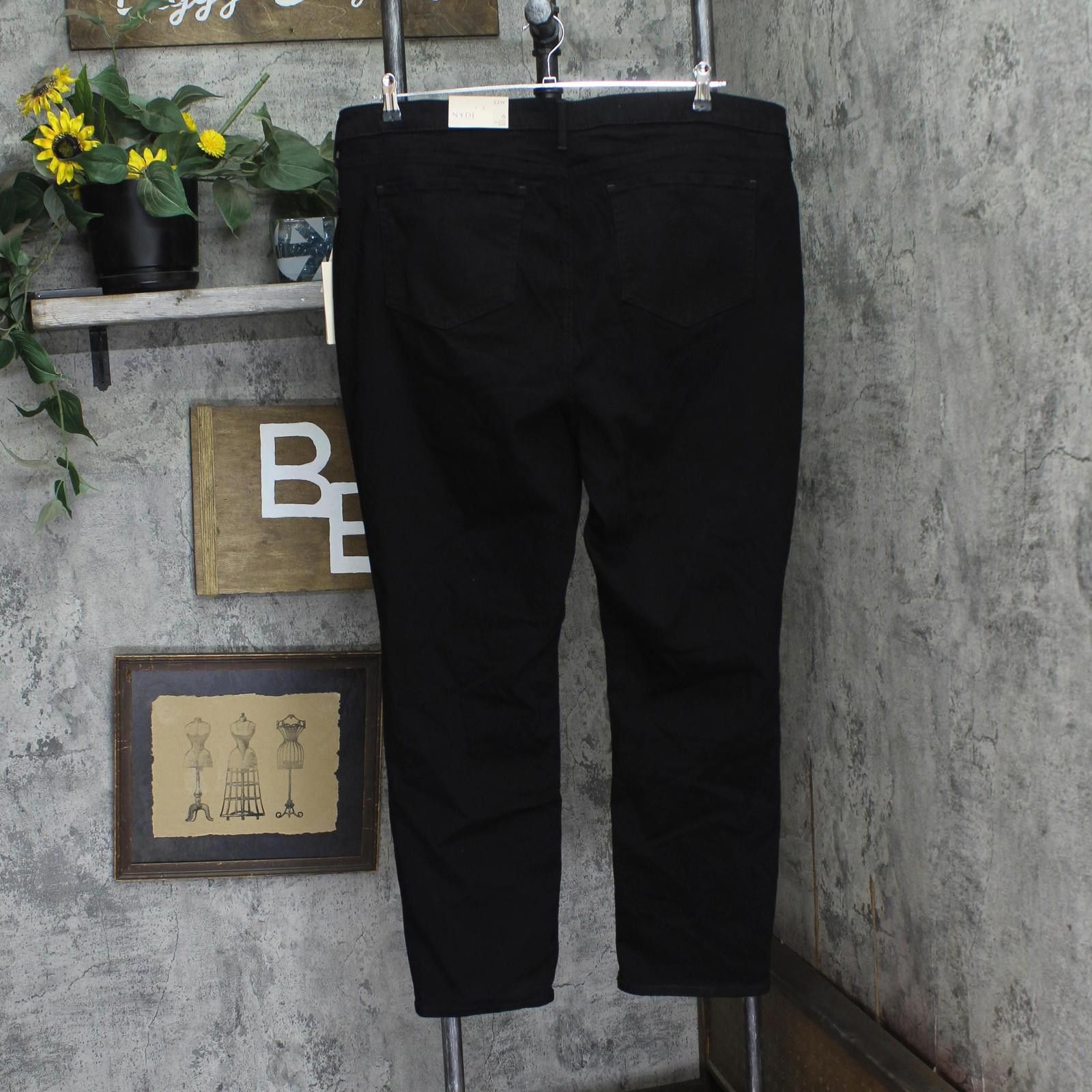 Other Nwt Nydj Womens Plus Sheri Slim Jeans Wnbbss8518 Black 22w Size 42" / US 20 - 2 Thumbnail