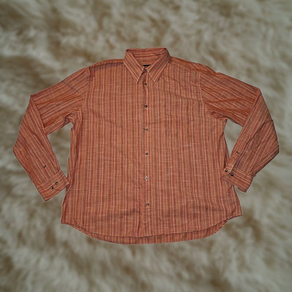 Eddie Bauer Eddie Bauer Button-Up Shirt Men XL Multicolor Striped Lightweight Cotton 90s Outdoor Button Collar Long Sleeve Regular Size US XL / EU 56 / 4 - 1 Thumbnail