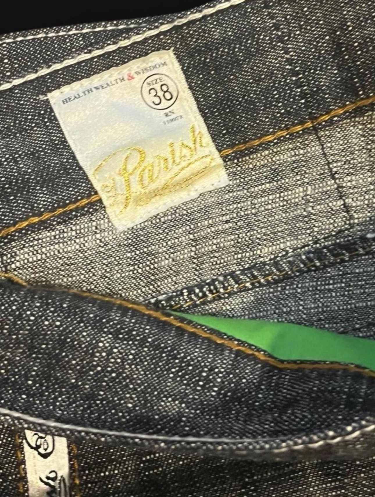 Other Parish Y2K Baggy Graphic Denim Jeans Snake Eyes Embroidered Size US 38 / EU 54 - 3 Thumbnail