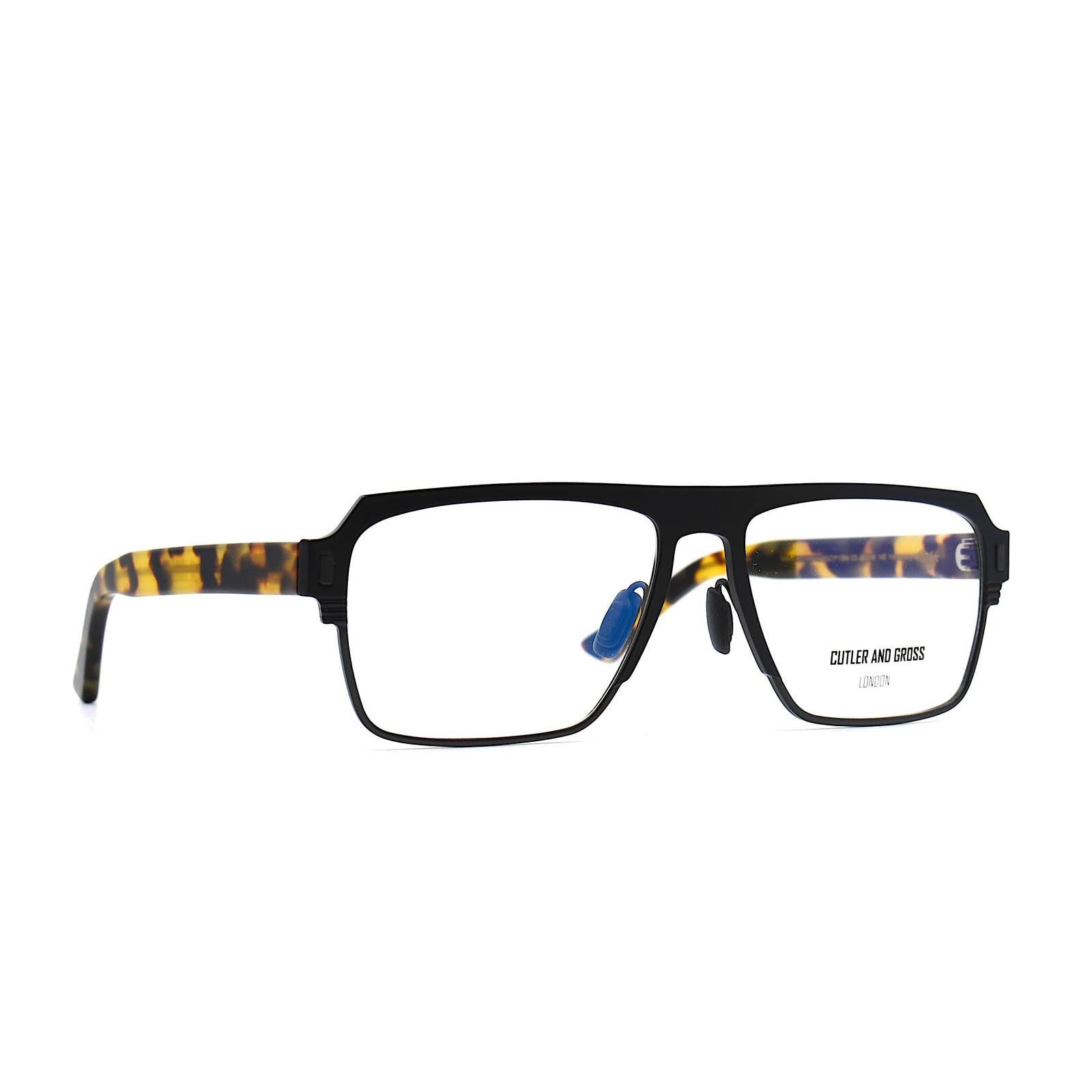 image of Cutler And Gross Cg1364 003 Matte Black Havana Optical Frame, Men's