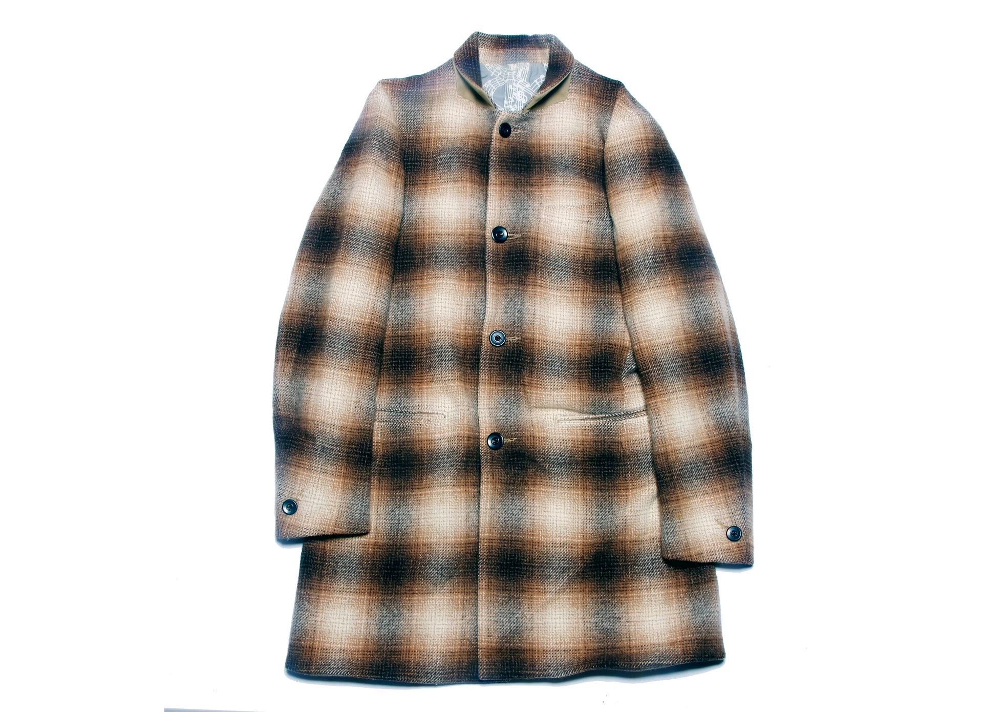 Number (N)ine Number (n)ine 14FW Plaid Flannel Overcoat 3 Music Note Size US L / EU 52-54 / 3 - 1 Thumbnail