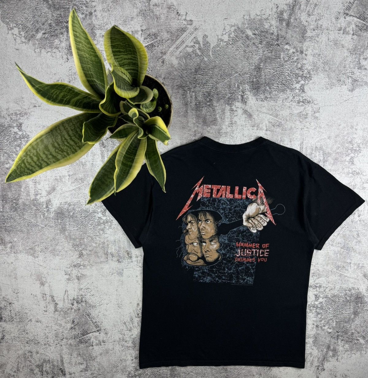 Metallica Metallica 1994 Vintage 90s Justice For All Rock Tour Rap Merch Band Tee T Shirt Size US M / EU 48-50 / 2 - 2 Thumbnail