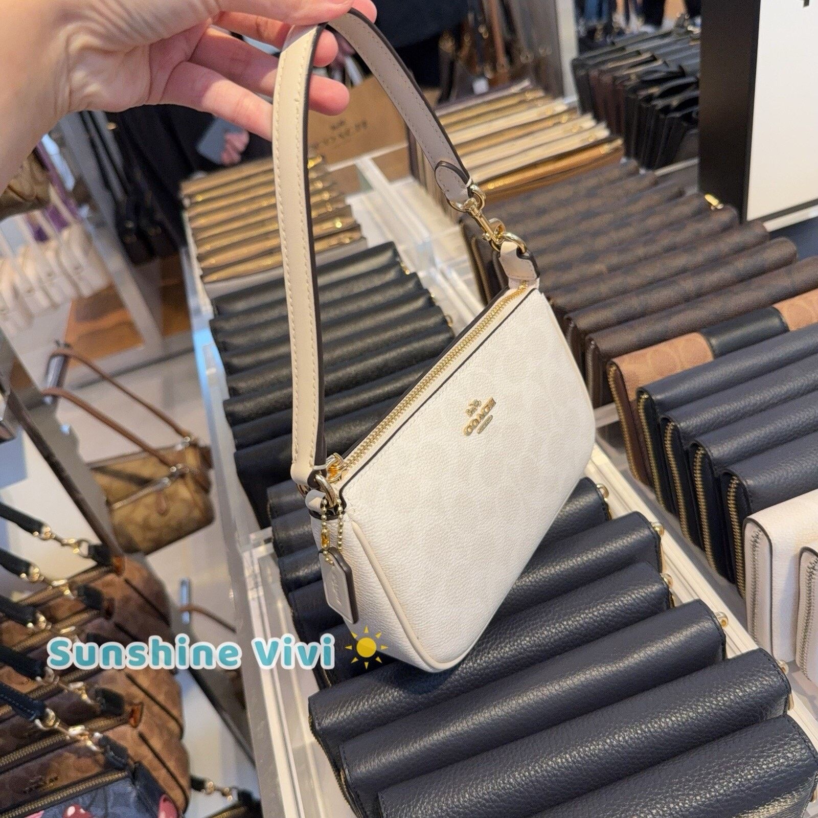 Coach NWT Coach Nolita 19 Signature Canvas CW426 /Gold/White/Chalk Size ONE SIZE - 2 Thumbnail