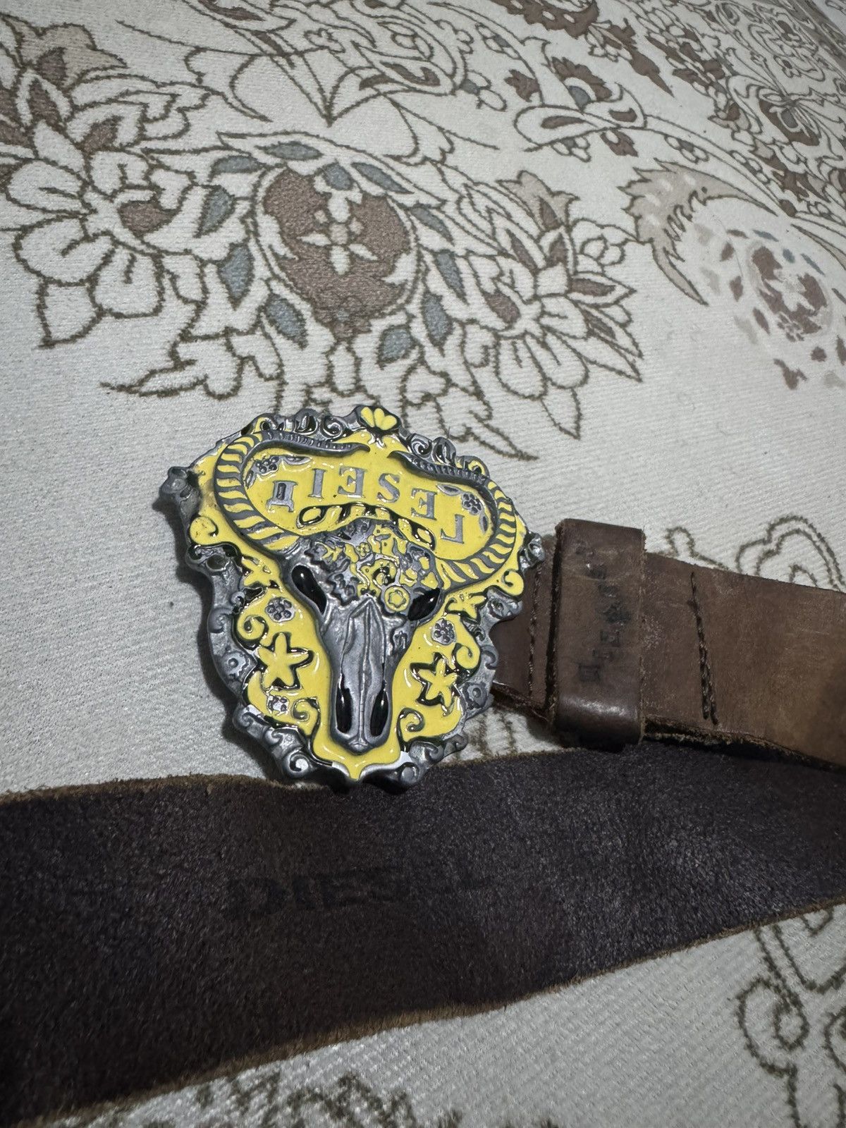 Diesel Vtg Diesel Western Style Long Horn Leather Belt Size ONE SIZE - 5 Thumbnail