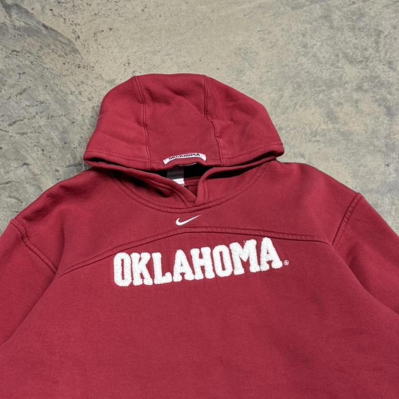 Nike × Vintage Vintage Y2K Oklahoma Sooners Nike Center Swoosh Hoodie Size US S / EU 44-46 / 1 - 2 Thumbnail