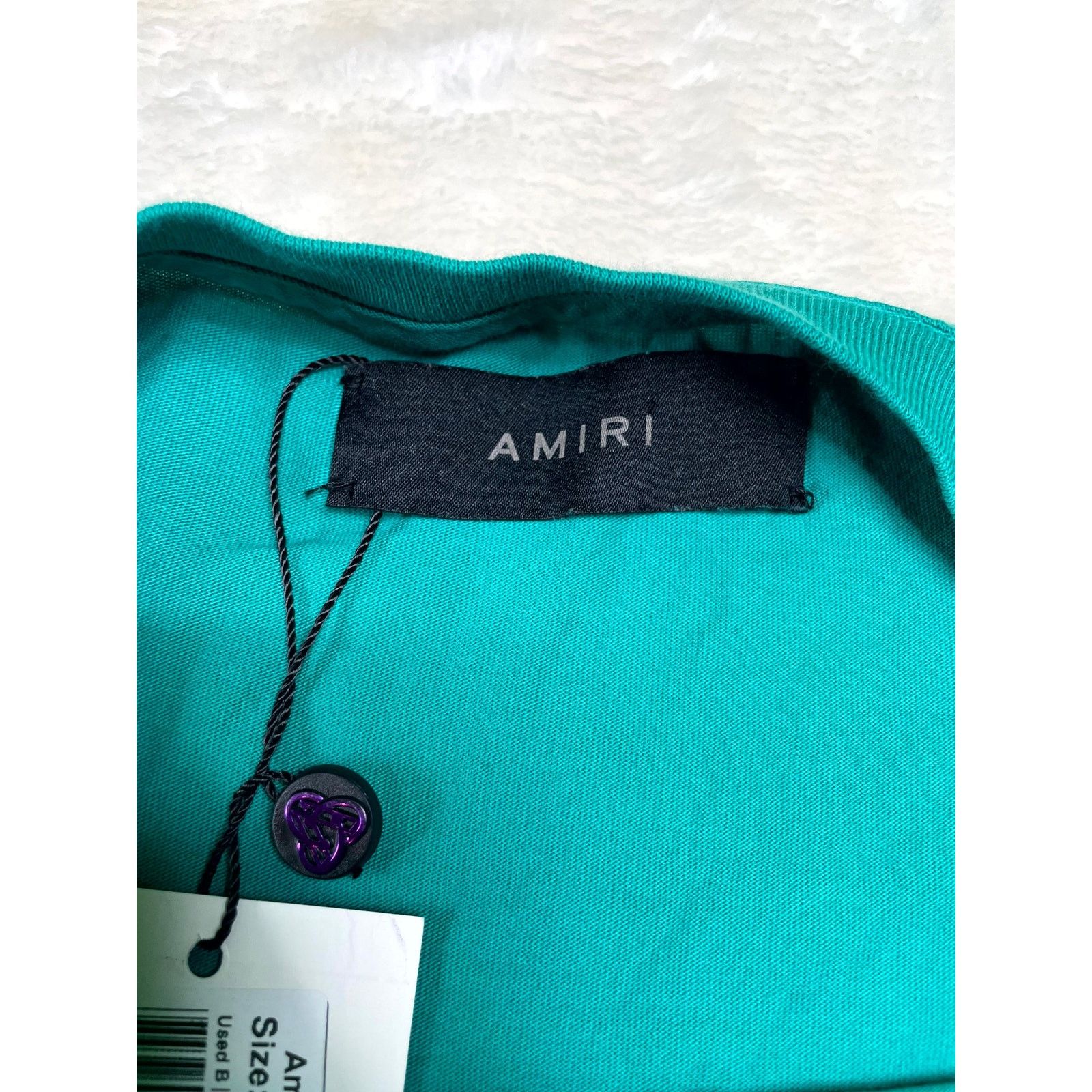 Amiri Amiri MA Teal & White Tee Size US L / EU 52-54 / 3 - 3 Thumbnail
