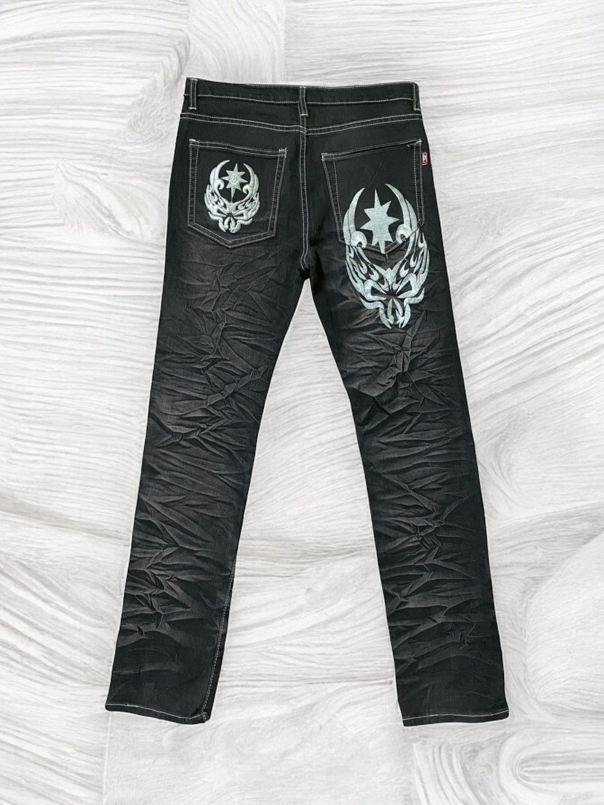 Designer × Japanese Brand × Vintage Rare ICE POINT EMBROIDERED LOGO ACID WASH DESIGN DENIM Size US 30 / EU 46 - 1 Thumbnail