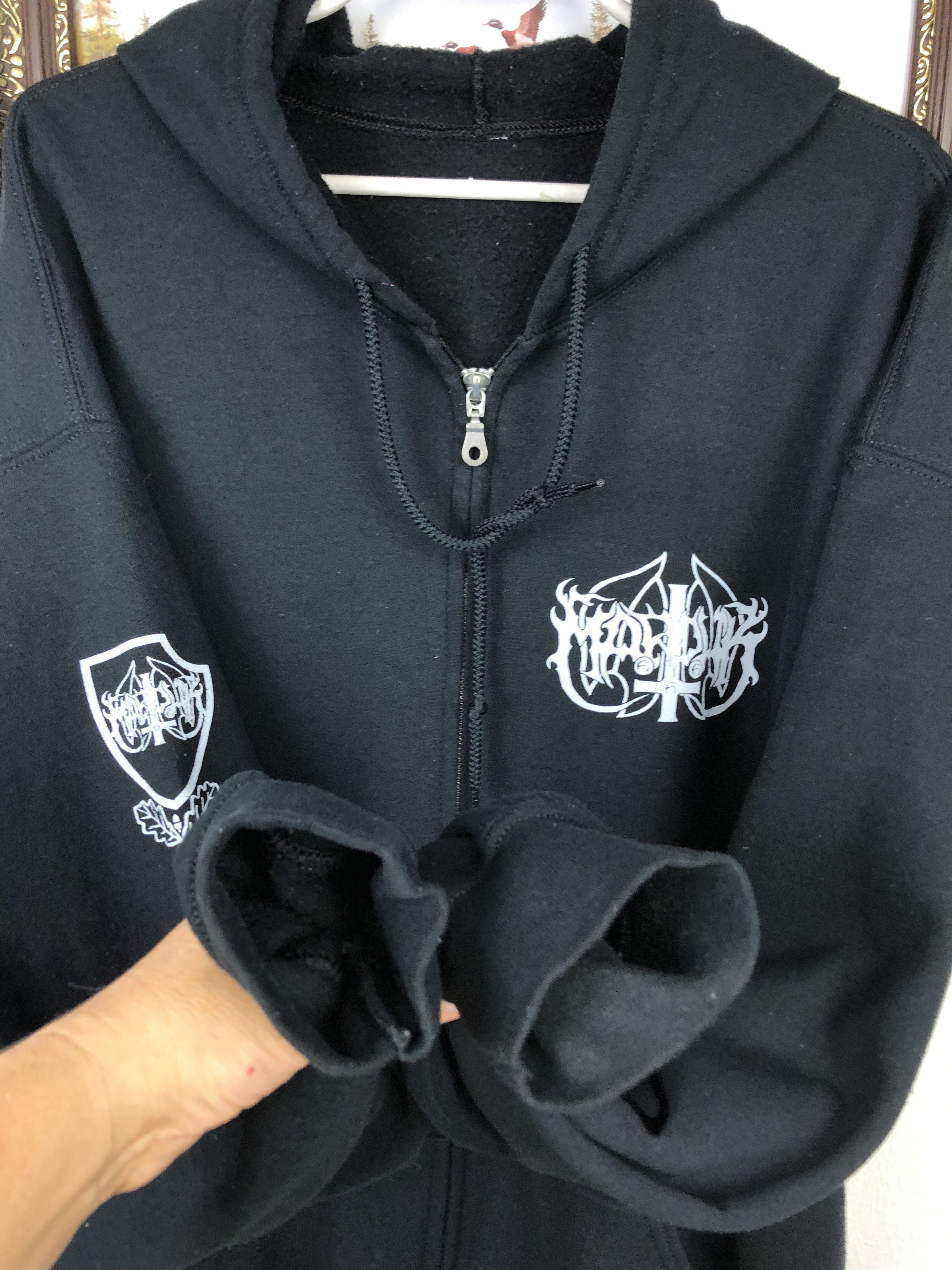 Band Tees × Vintage Vintage Marduk Black Metal Hoodie Shirt Over Print Jacket Size US L / EU 52-54 / 3 - 6 Thumbnail