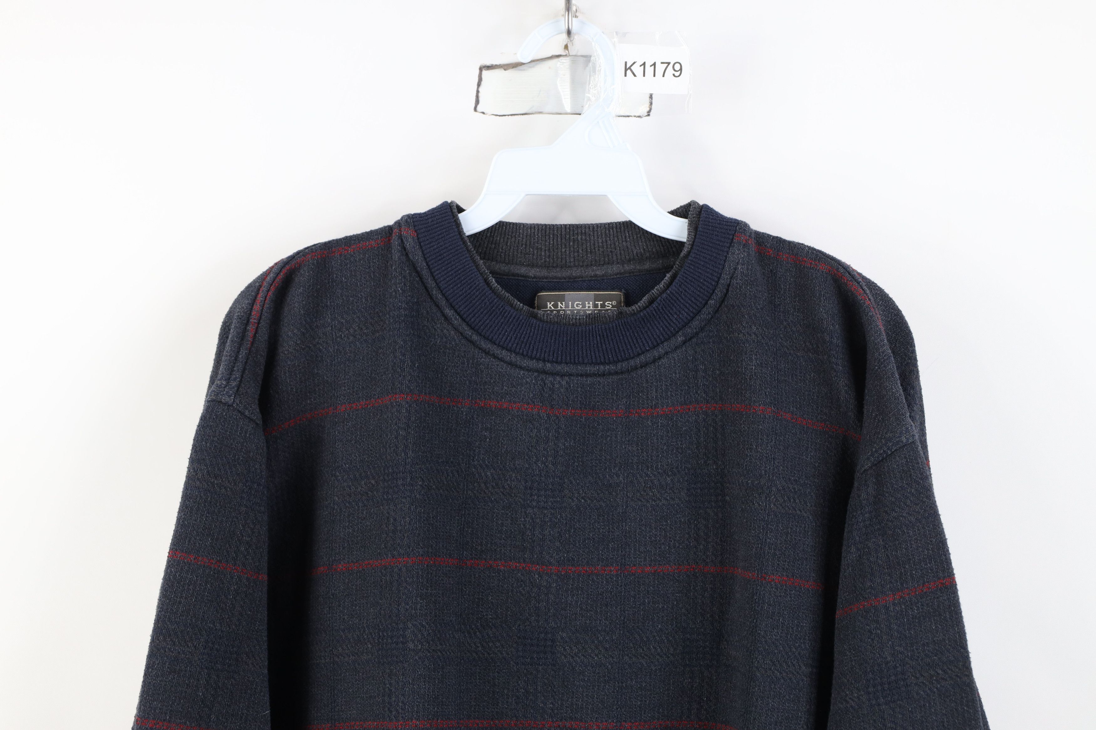 Vintage Vintage 90s Streetwear Layered Houndstooth Plaid Sweatshirt Size US L / EU 52-54 / 3 - 2 Thumbnail