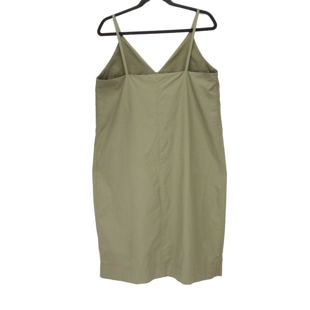 Everlane EVERLANE Poplin V-Neck Slip Dress in Kalamata Green Shift 6 Size M / US 6-8 / IT 42-44 - 5 Thumbnail