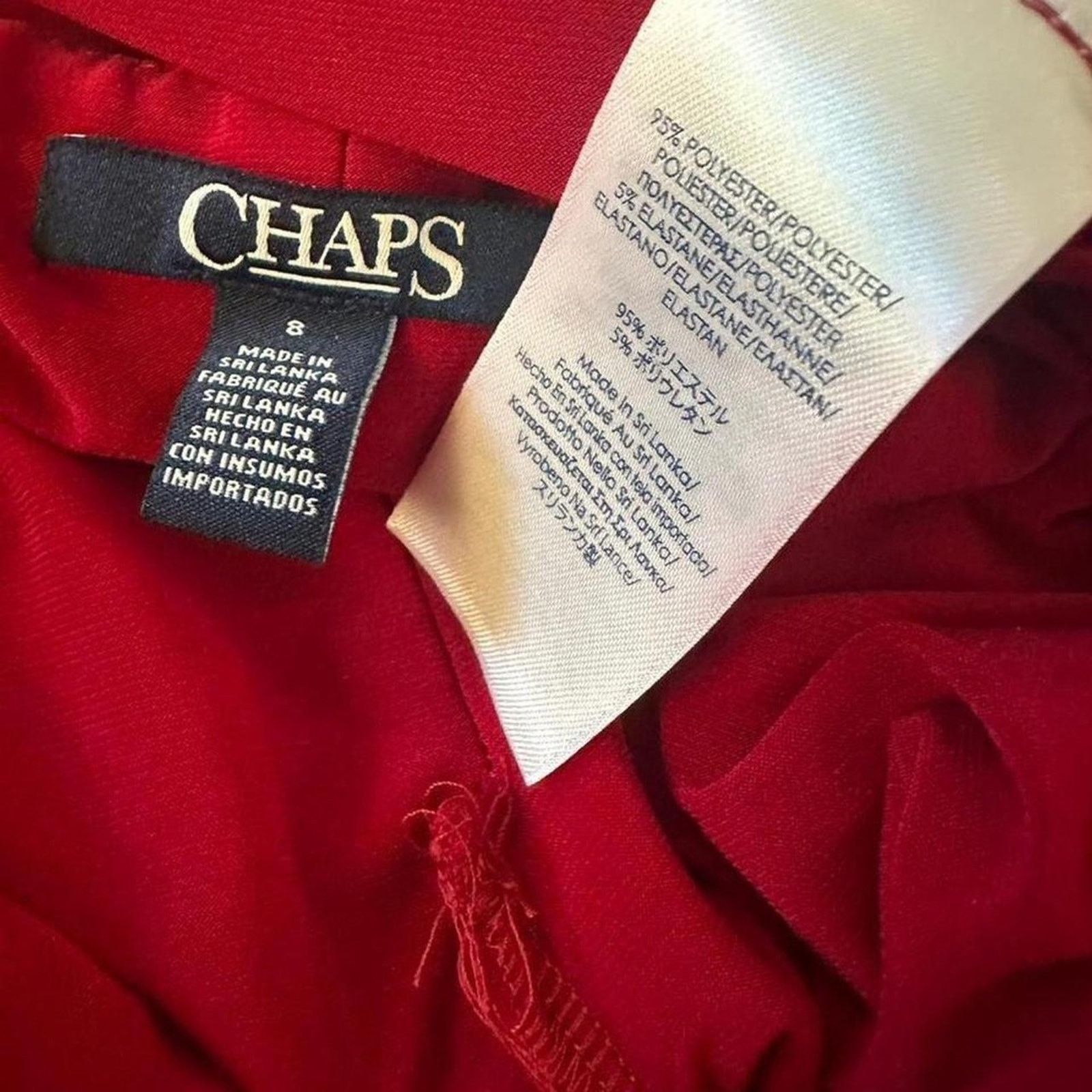 Chaps red evening dress one shoulder medium 8 red gown Size M / US 6-8 / IT 42-44 - 3 Thumbnail