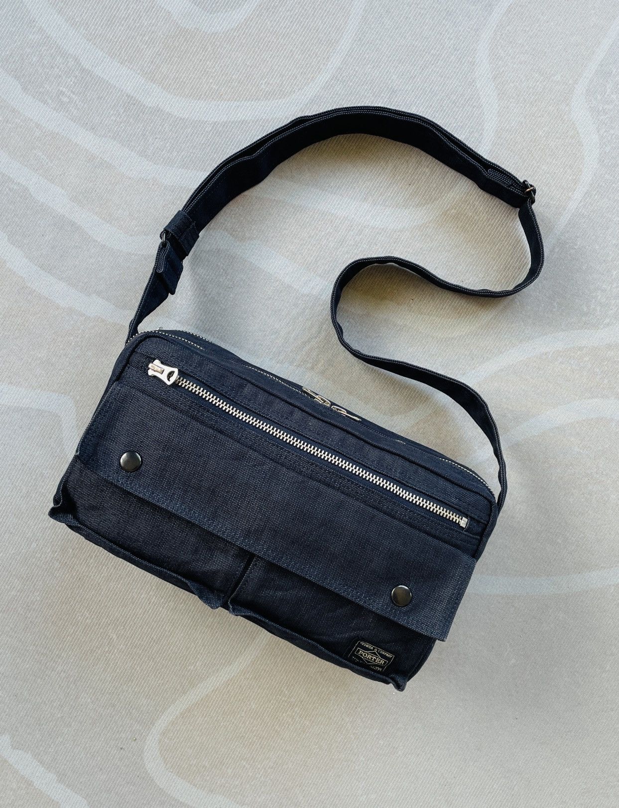 Head Porter x Porter Smoky Sling Bag in Blue, Men's