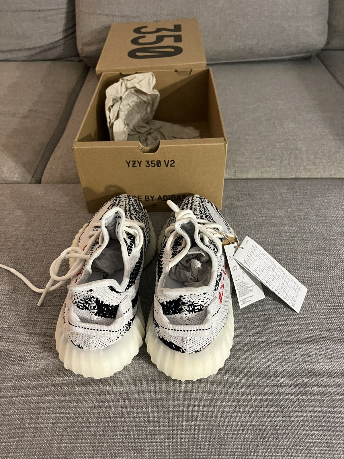 Yeezy Adidas Yeezy Boost 350 V2 Zebra Size US 7.5 / IT 37.5 - 6 Thumbnail