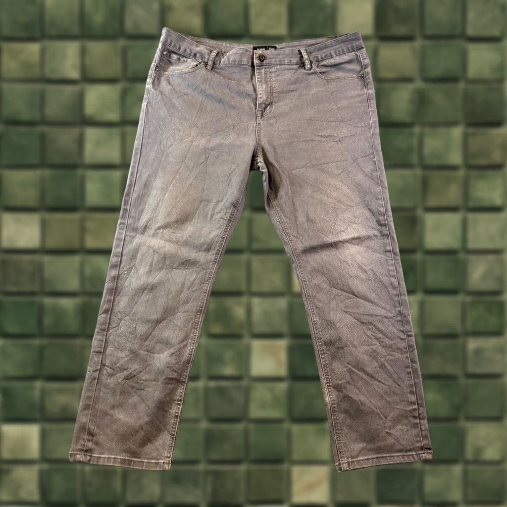 Vintage Hype Jeans Mens 40x30 Gray Denim Dark Wash Skinny Leg Stretch Streetwear Skater Jeans Size US 40 / EU 56 - 1 Thumbnail