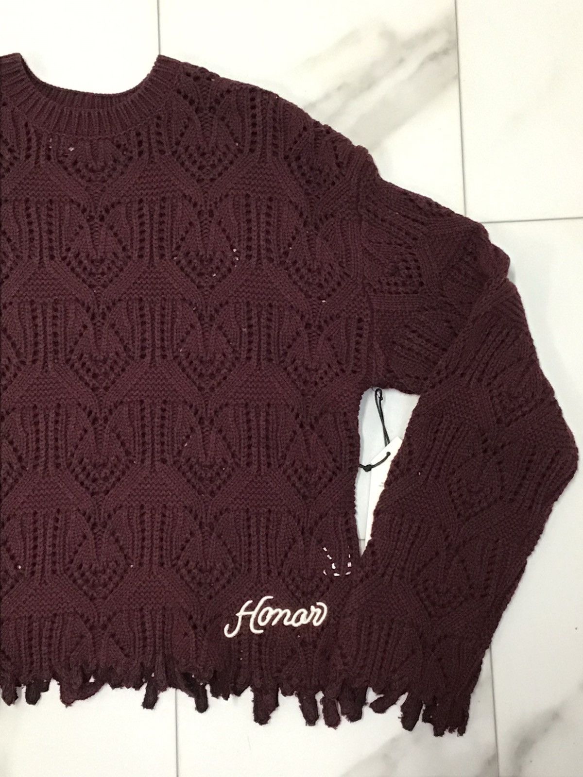 Honor the Gift HONOR THE GIFT D-HOLIDAY CABLE SWEATER - BERRY Size US XL / EU 56 / 4 - 2 Thumbnail