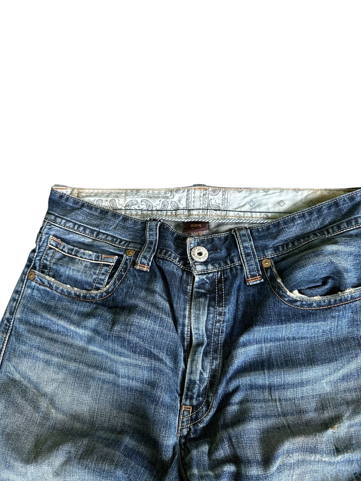 Levi's Vintage Clothing Levis 505 Slim Straight 💥🎌 Size US 36 / EU 52 - 10 Thumbnail