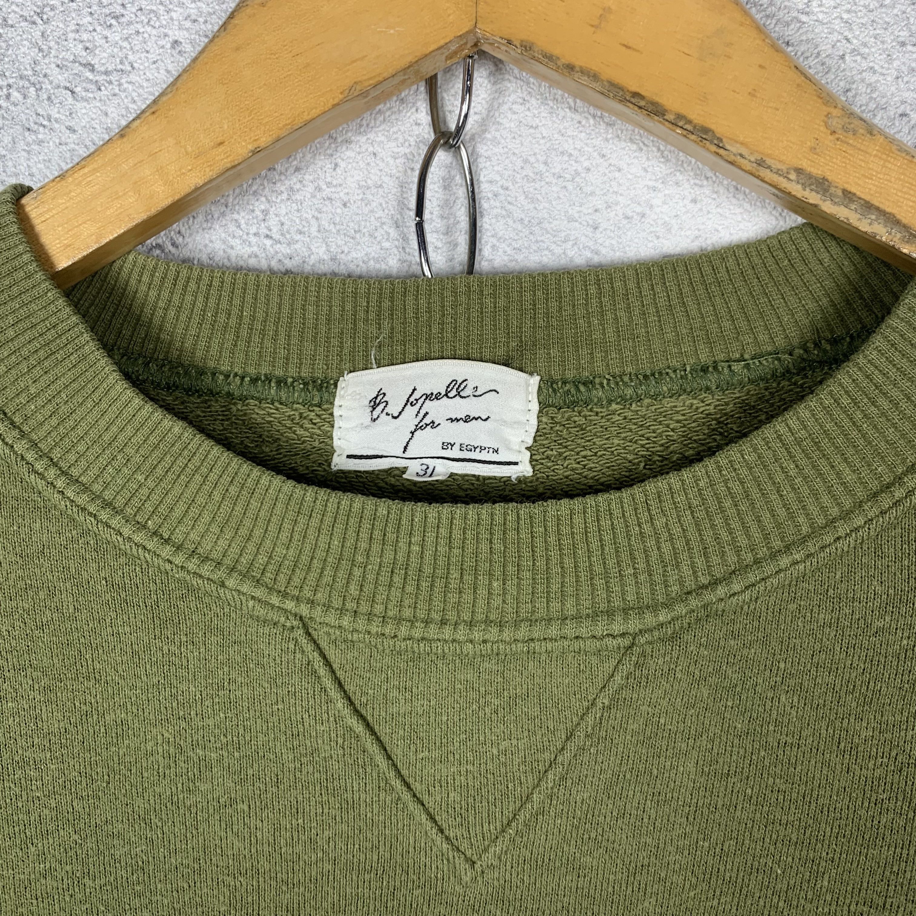 Vintage Vintage B.Jopelle Egyptn 31 Olive Green Sweatshirt Crewneck Size US L / EU 52-54 / 3 - 4 Thumbnail