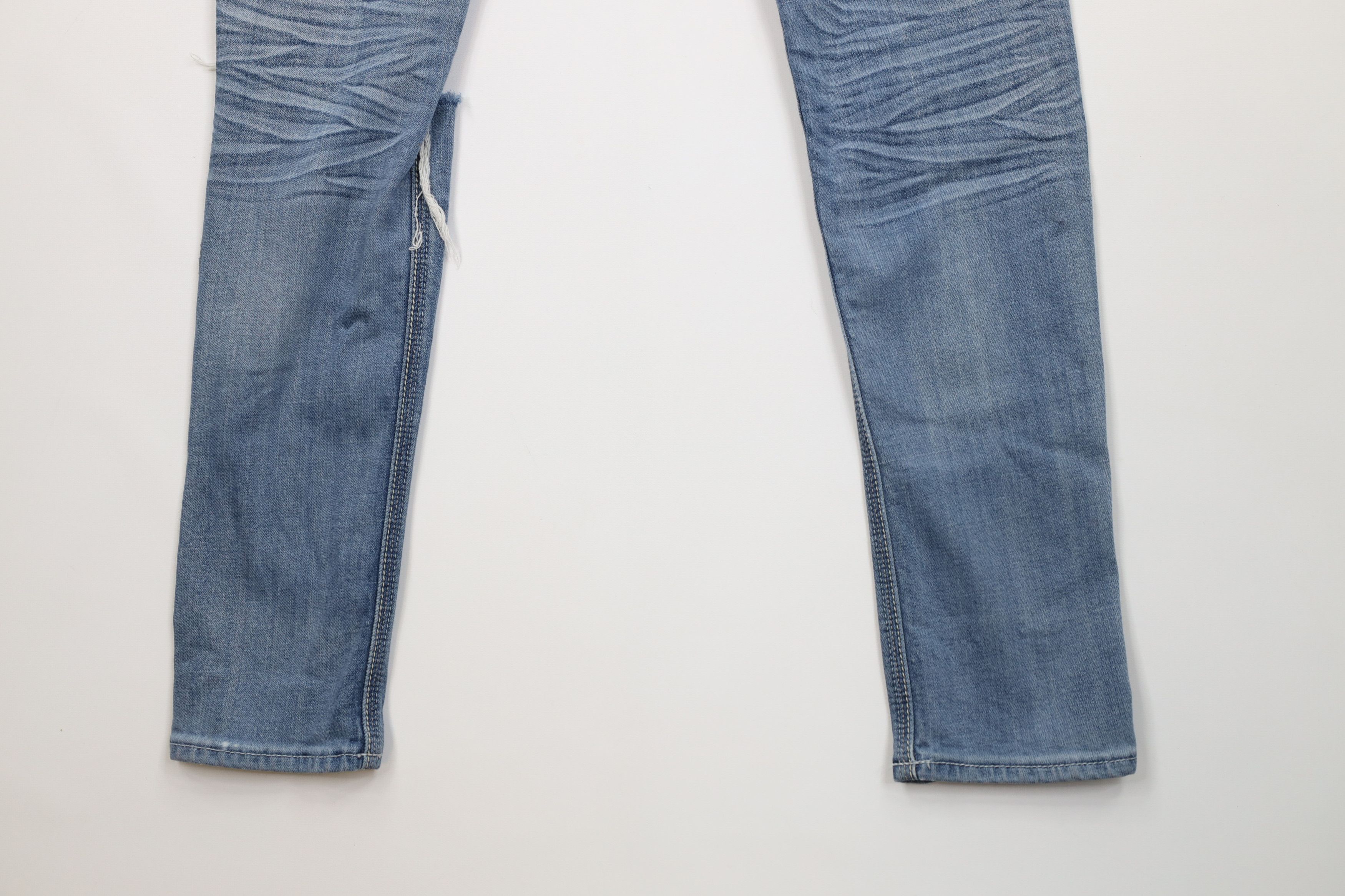 Vintage Express Rerock Stretch Skinny Crop Denim Jeans Blue Size 28" / US 6 / IT 42 - 15 Thumbnail