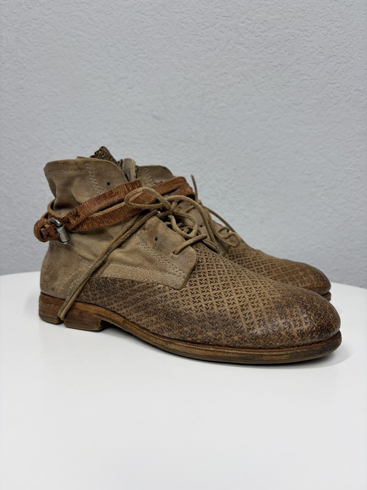 If Six Was Nine Vintage Italian AS 98 Heel Airstep Leather Biker Boots Size US 9 / EU 42 - 6 Thumbnail