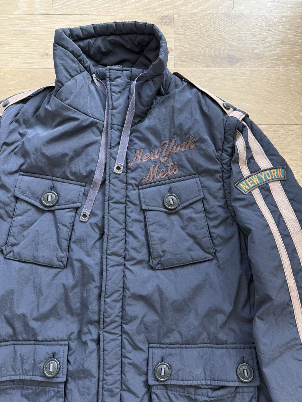 MLB Rare New York Mets MLB Parka Detachable Puffer Vest Size US XL / EU 56 / 4 - 3 Thumbnail