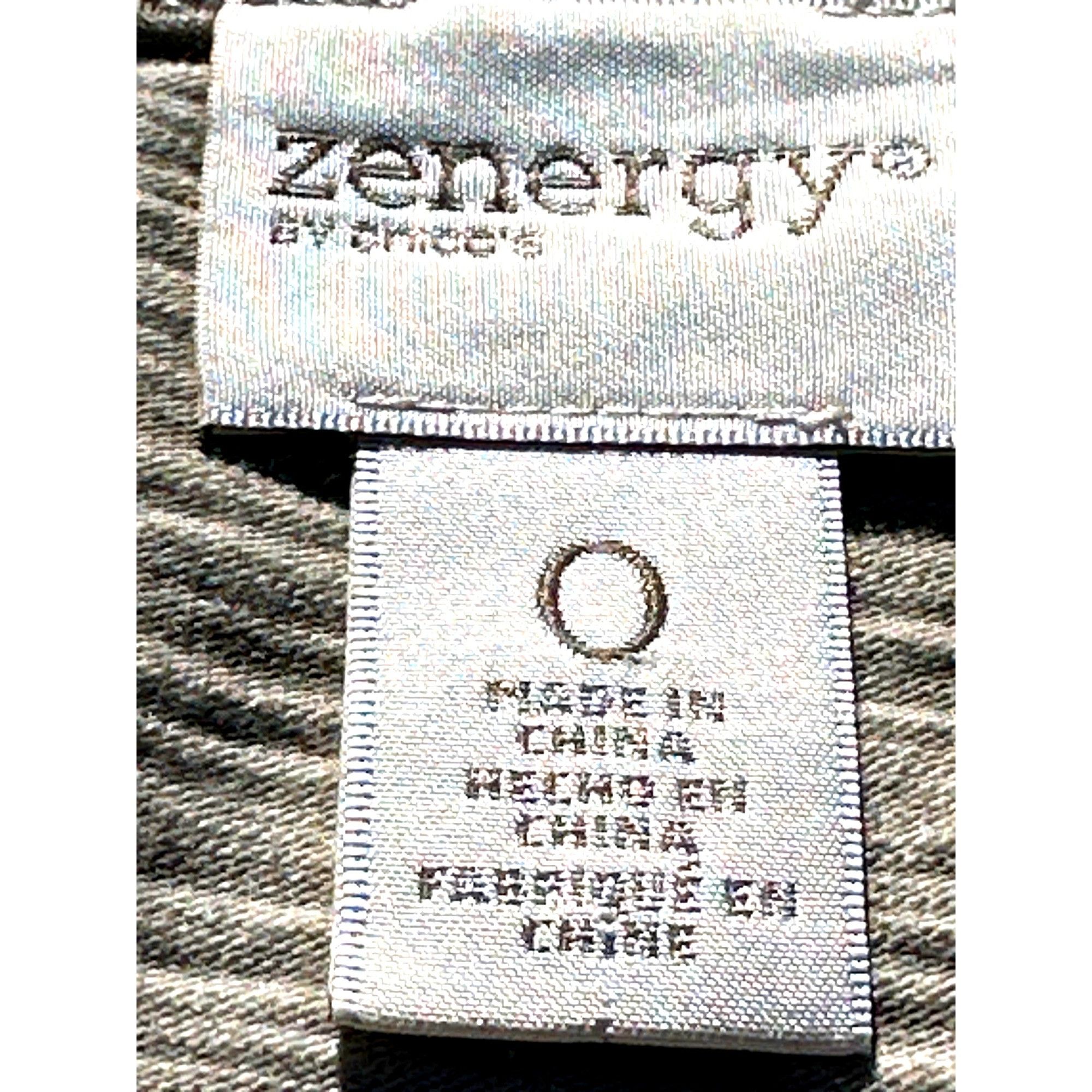 Chicos Chicos Olive Green Gray Blouse Top Embroidered Lace Hem Scoo Size XS / US 0-2 / IT 36-38 - 5 Thumbnail