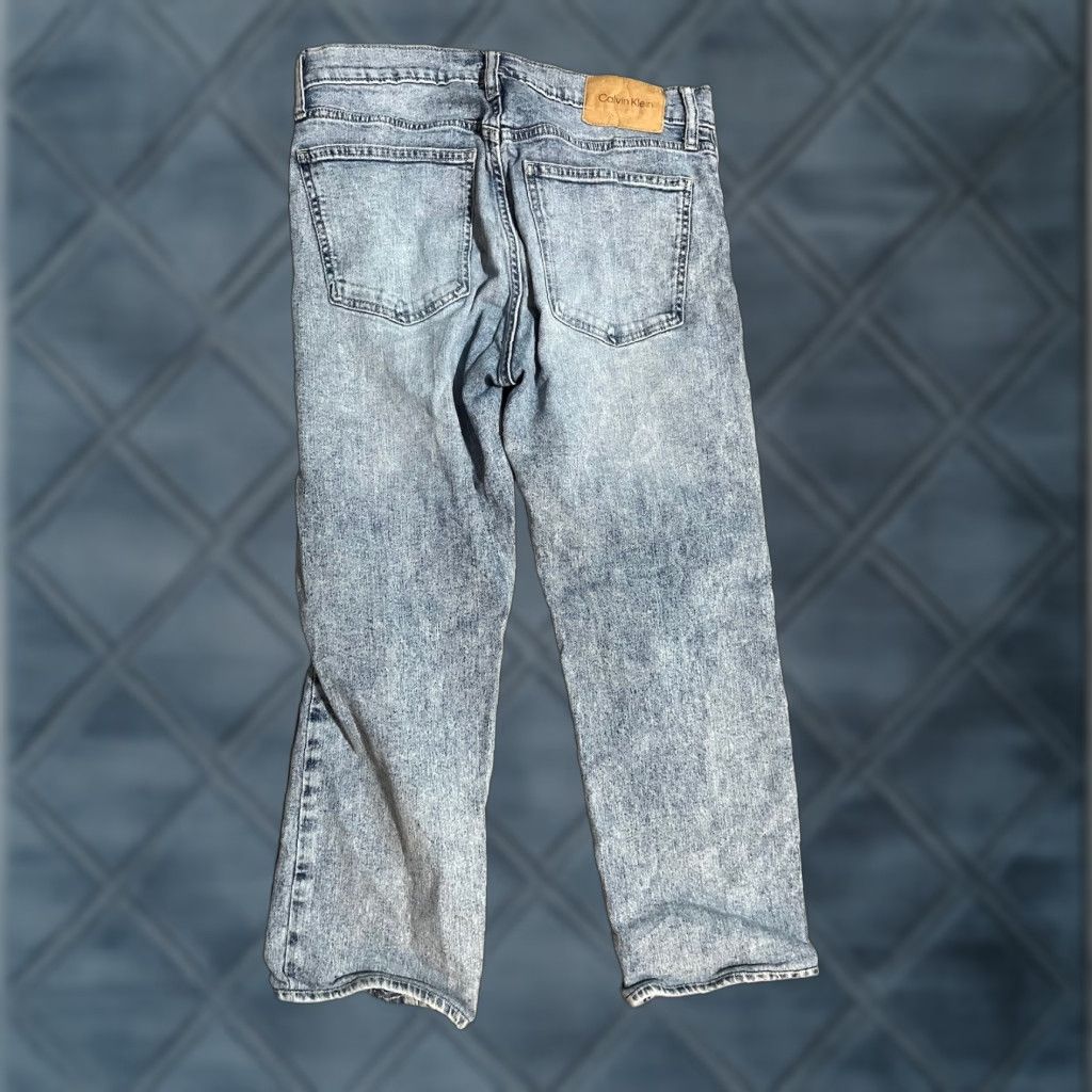 Calvin Klein Calvin Klein Jeans Straight Denim Blue Regular Men 32x24 Inseam 24 Hemmed Stretch 5-Pocket Mid Rise 32x24 Sz 32 Blue Jeans Size US 32 / EU 48 - 1 Thumbnail