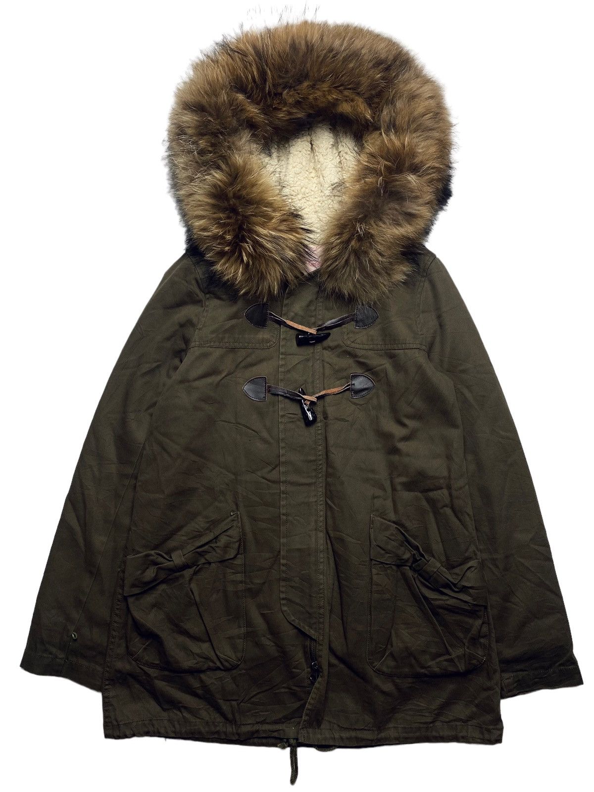 If Six Was Nine 2000s JB Girl - Raccoon Fur Hoodie Jacket Size M / US 6-8 / IT 42-44 - 1 Thumbnail