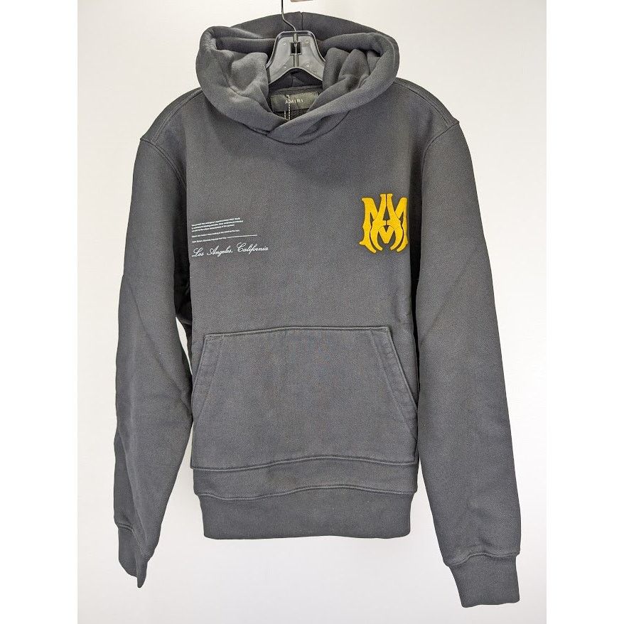 Amiri o1rshd1 Miltary Specs Stencil Hoodie in Black Size US S / EU 44-46 / 1 - 2 Thumbnail