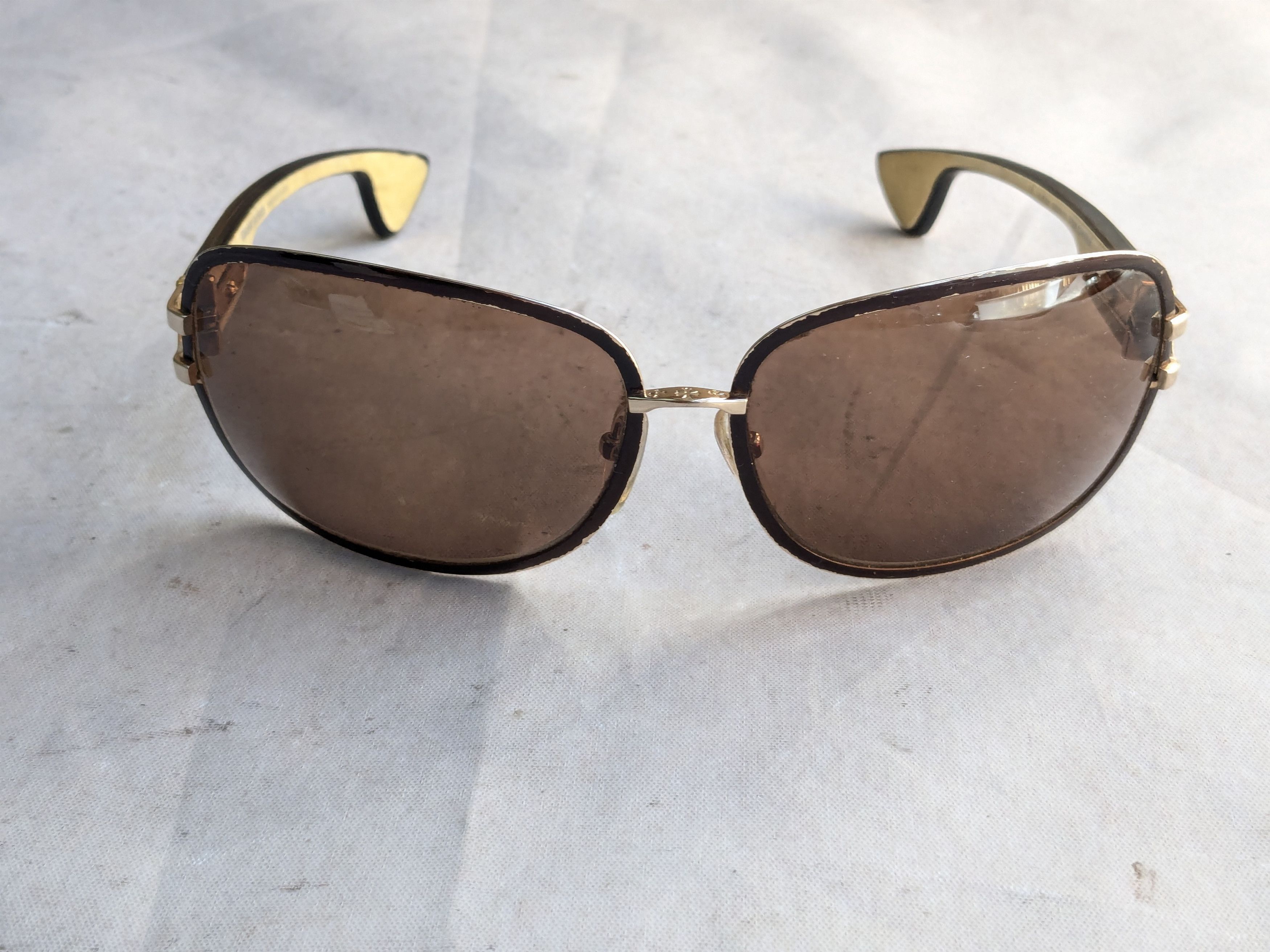 Chrome Hearts Chrome Hearts Aviator Sunglasses 'Pink Candle' Brown Gold Size ONE SIZE - 2 Thumbnail