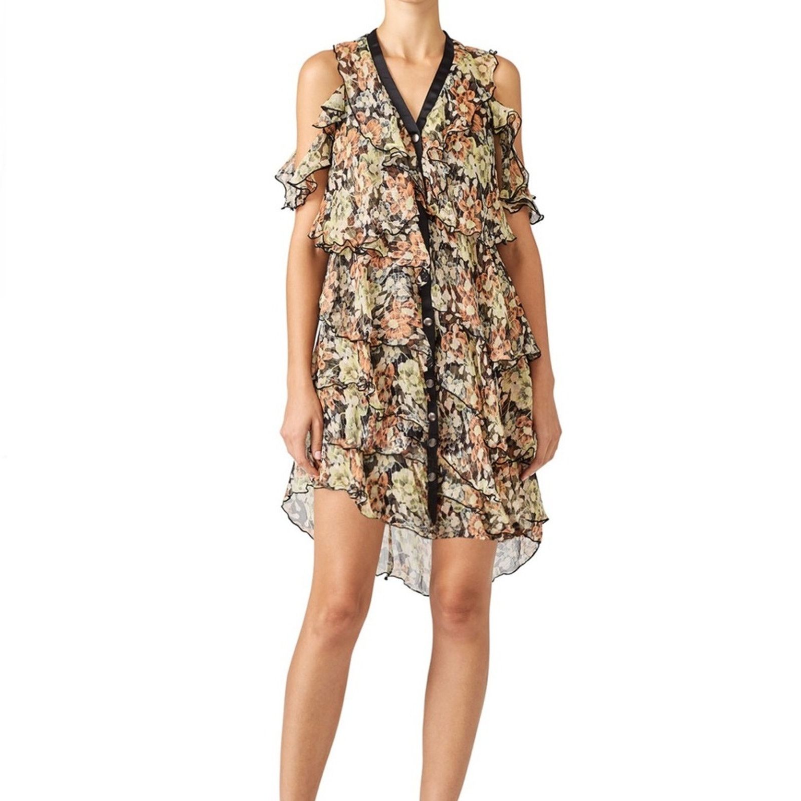 The Kooples The Kooples Wanted Ruffle Mini Dress Size 2 Size XS / US 0-2 / IT 36-38 - 2 Thumbnail