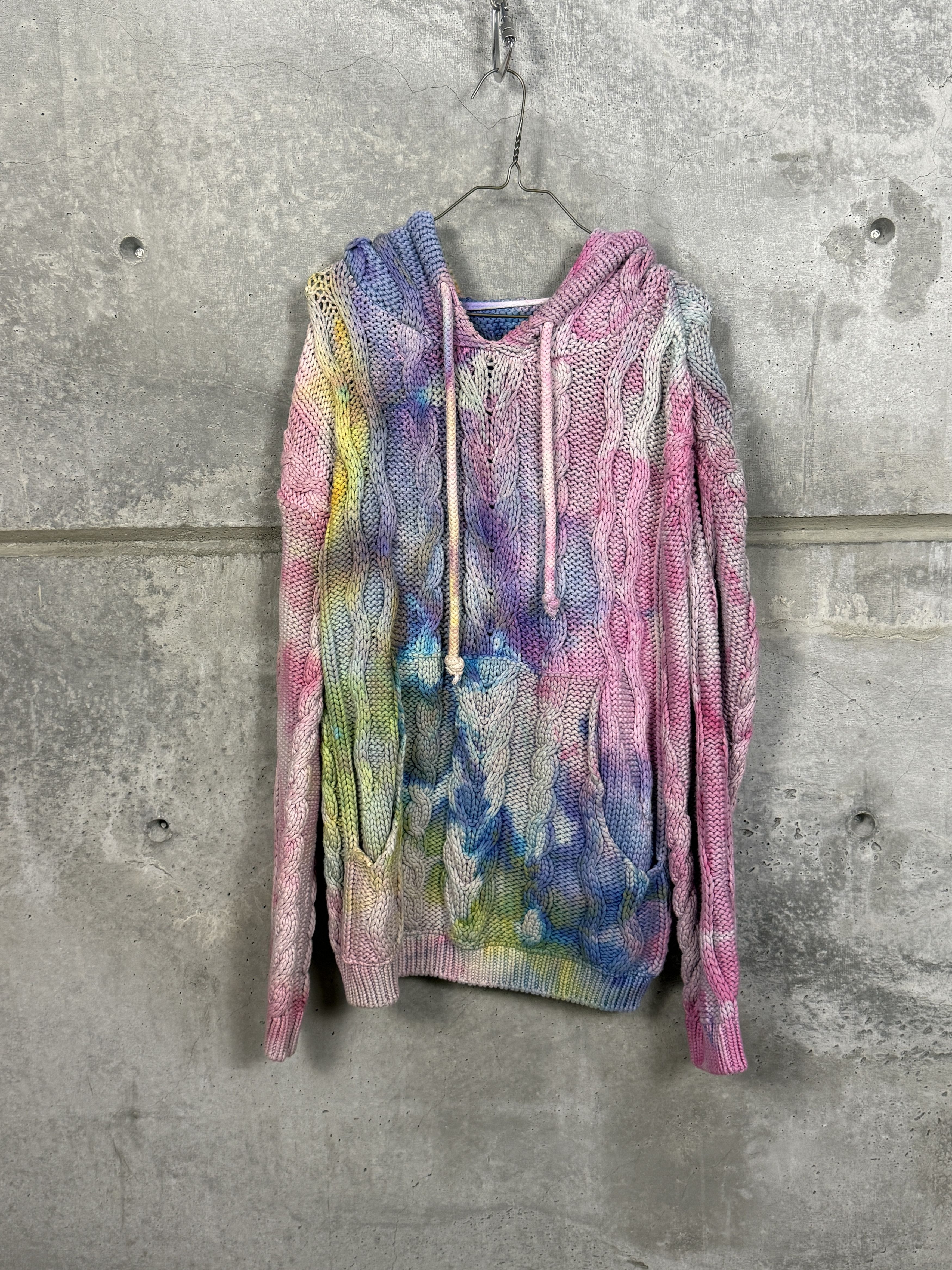 Camp High CAMP HIGH CABLE KNITTED TYE-DYE HOODIE S/M Size US M / EU 48-50 / 2 - 1 Thumbnail