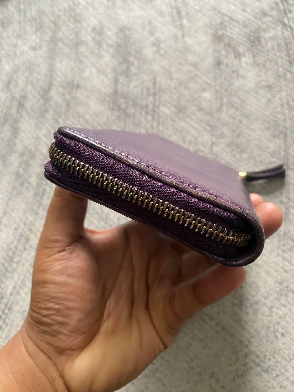 Gucci Gucci Soho GG Zip Around Leather Wallet Purple Size ONE SIZE - 6 Thumbnail