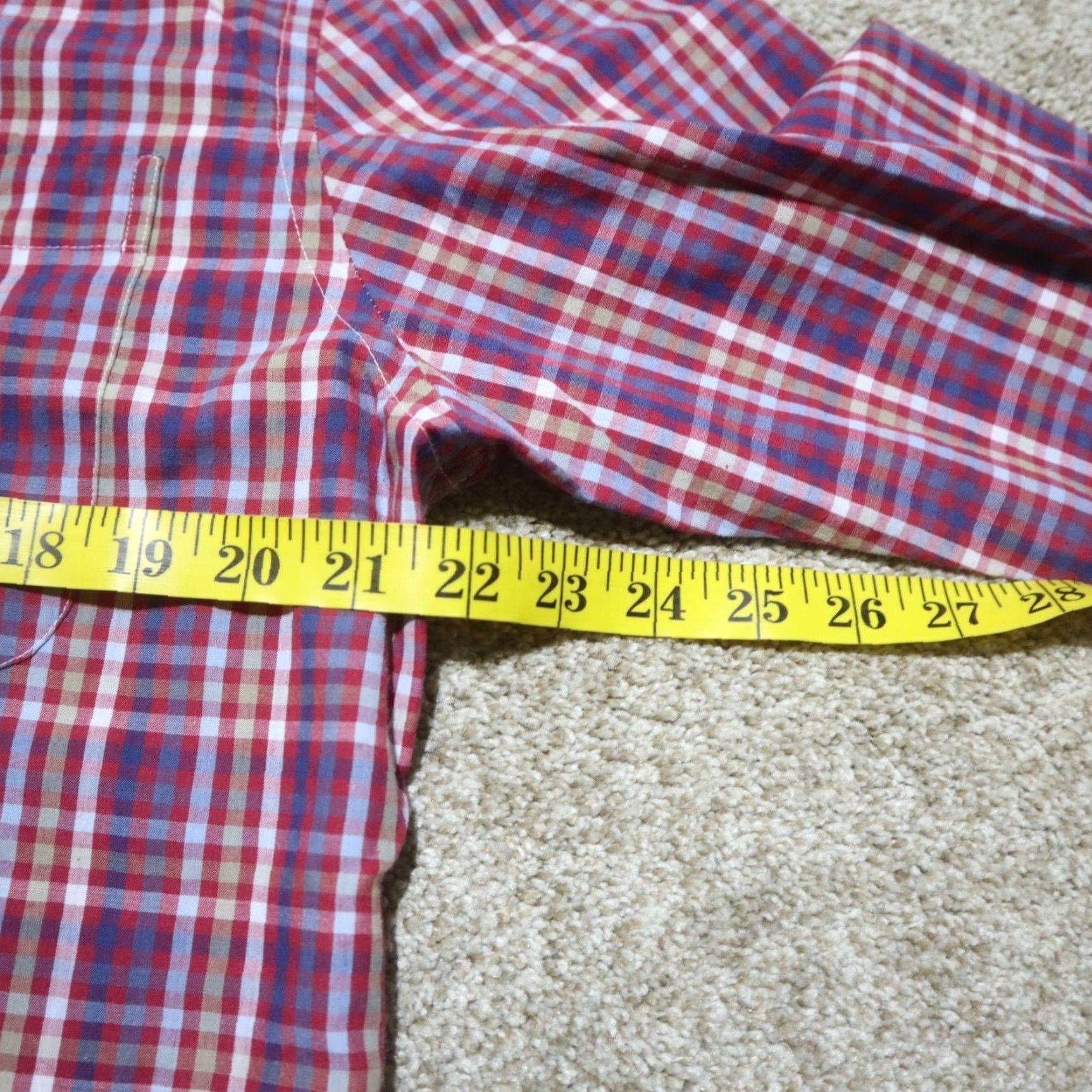 Vintage Saddlebred Shirt Button-Up Long Sleeve Red Plaid Adult M Medium Mens Size US M / EU 48-50 / 2 - 5 Thumbnail
