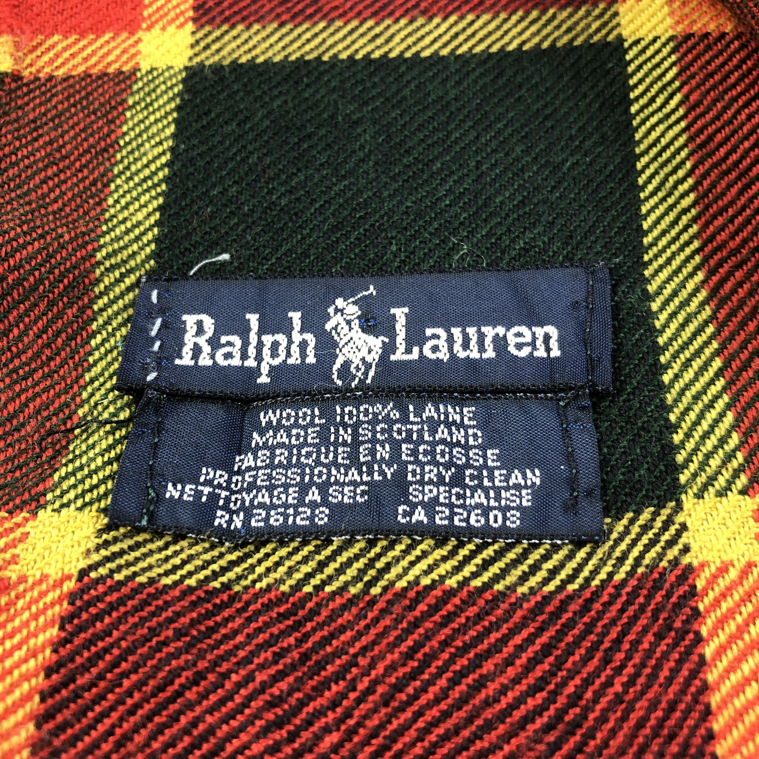 Polo Ralph Lauren Polo Ralph Lauren Tartan Wool Scarf Muffler V1581 Size ONE SIZE - 5 Thumbnail