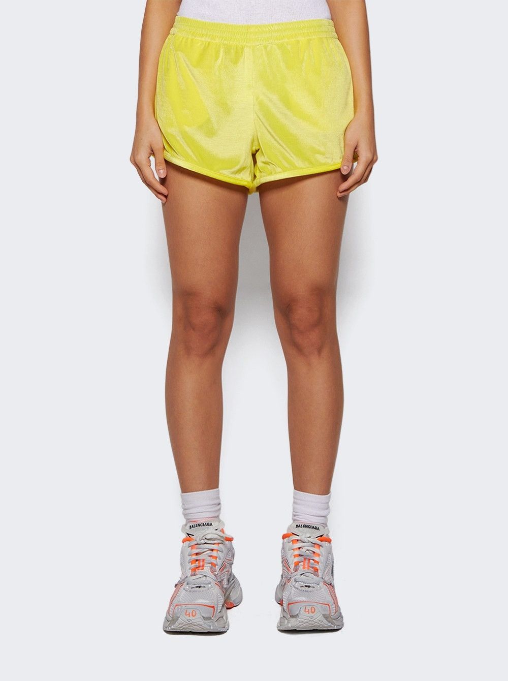 Balenciaga o1tr1nto1125 Running Shorts in Yellow Size 28" / US 6 / IT 42 - 3 Thumbnail
