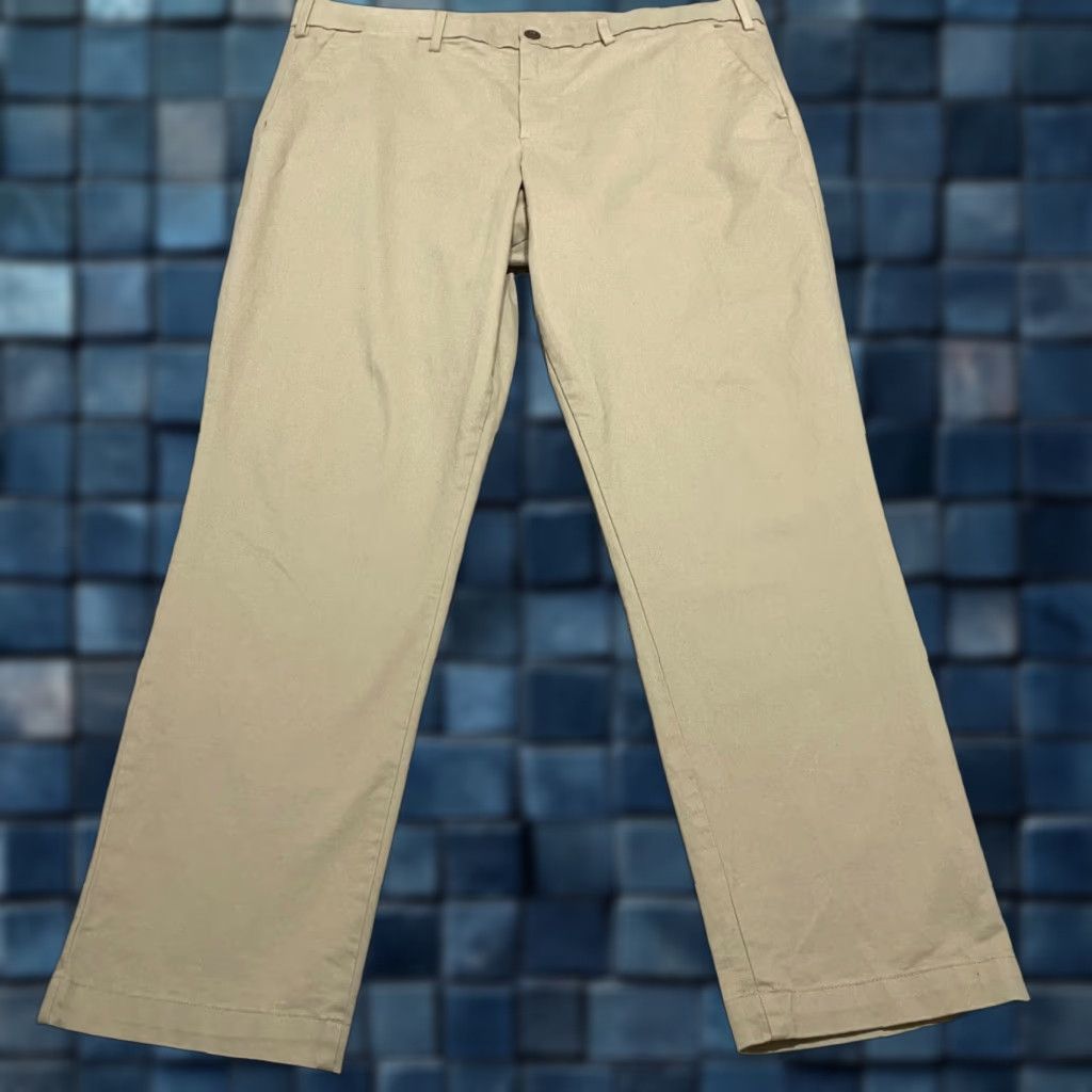 Gap Gap Mens Slim 38x30 Khaki Beige Flat Front Chino Pants 38 Regular 30 Inseam Cotton Spandex Stretch Pockets Button Zip Vintage No N/A Size US 38 / EU 54 - 1 Thumbnail