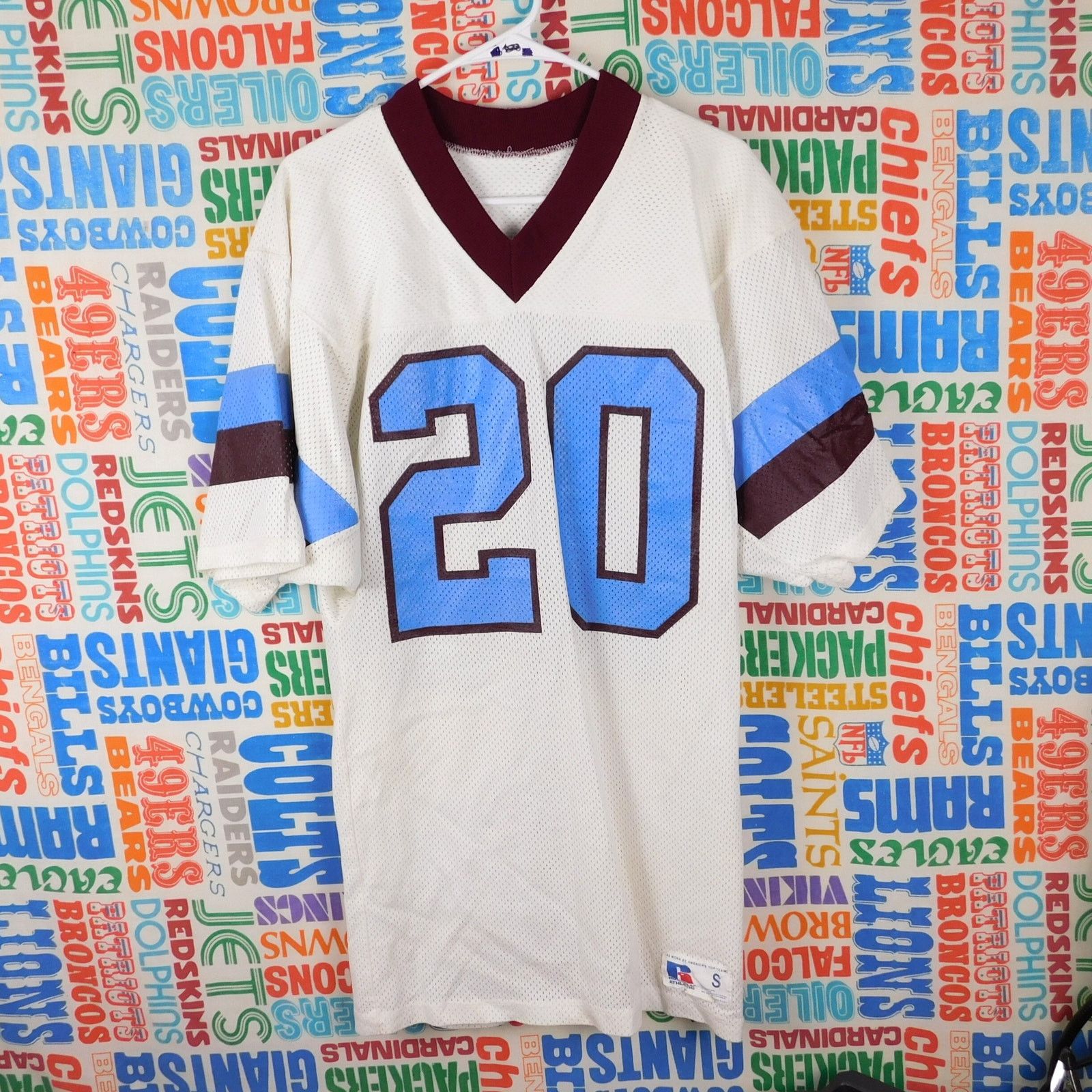 Russell Athletic 90s Russell Athletic Football Jersey Size S White Mesh #20 Size US S / EU 44-46 / 1 - 1 Thumbnail