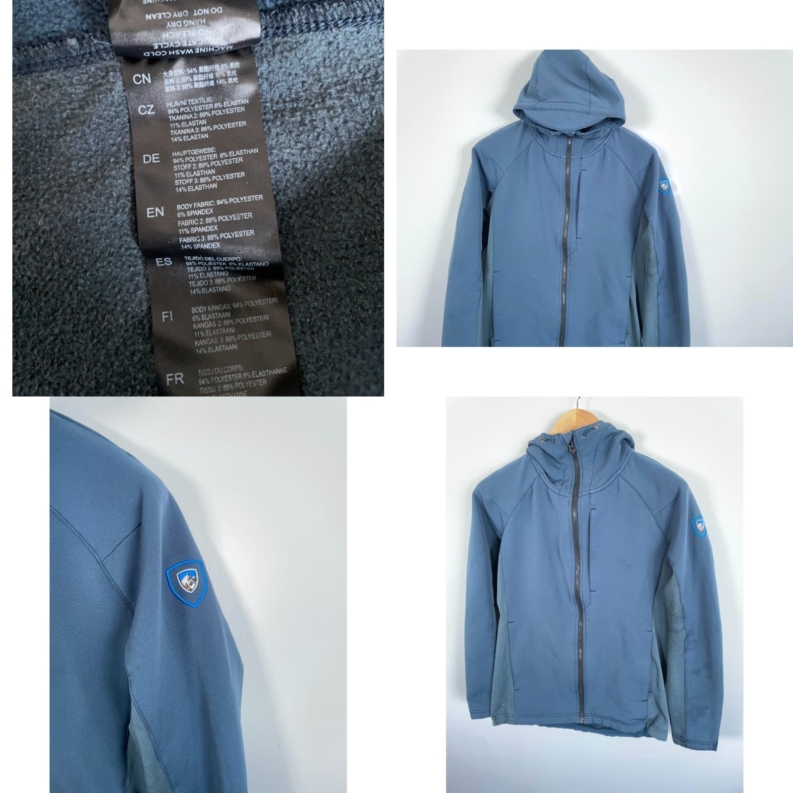 Vintage Kuhl Projeckt Softshell Jacket Men’s Small Gray Blue Hooded Zip Up 1140 Size US S / EU 44-46 / 1 - 9 Thumbnail