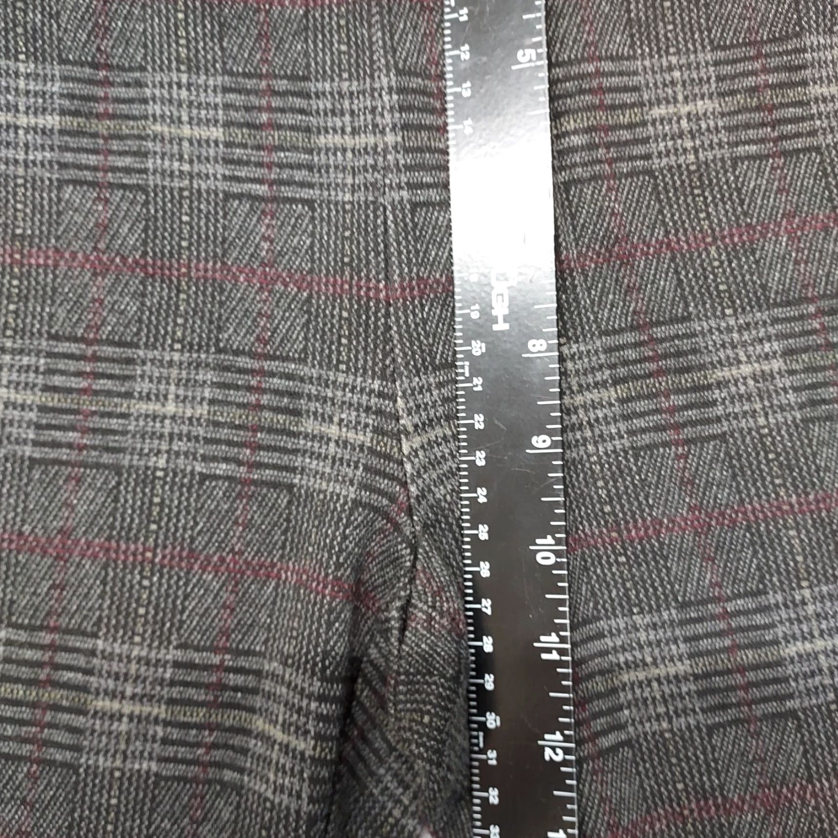 Vintage Tahari Women M Plaid High Waisted Leggings Pull On Pants Ankle Length Skinny Leg Style, Regular Fit, Cruise City Bohemian Preppy Size 32" / US 10 / IT 46 - 6 Thumbnail