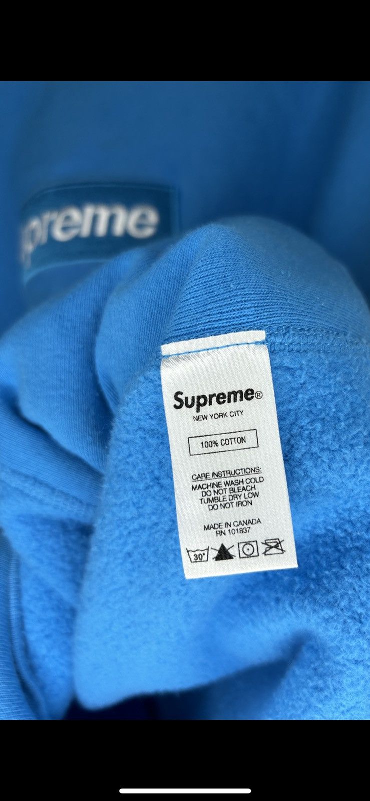 Supreme Box Logo Crewneck Bright Royal RARE