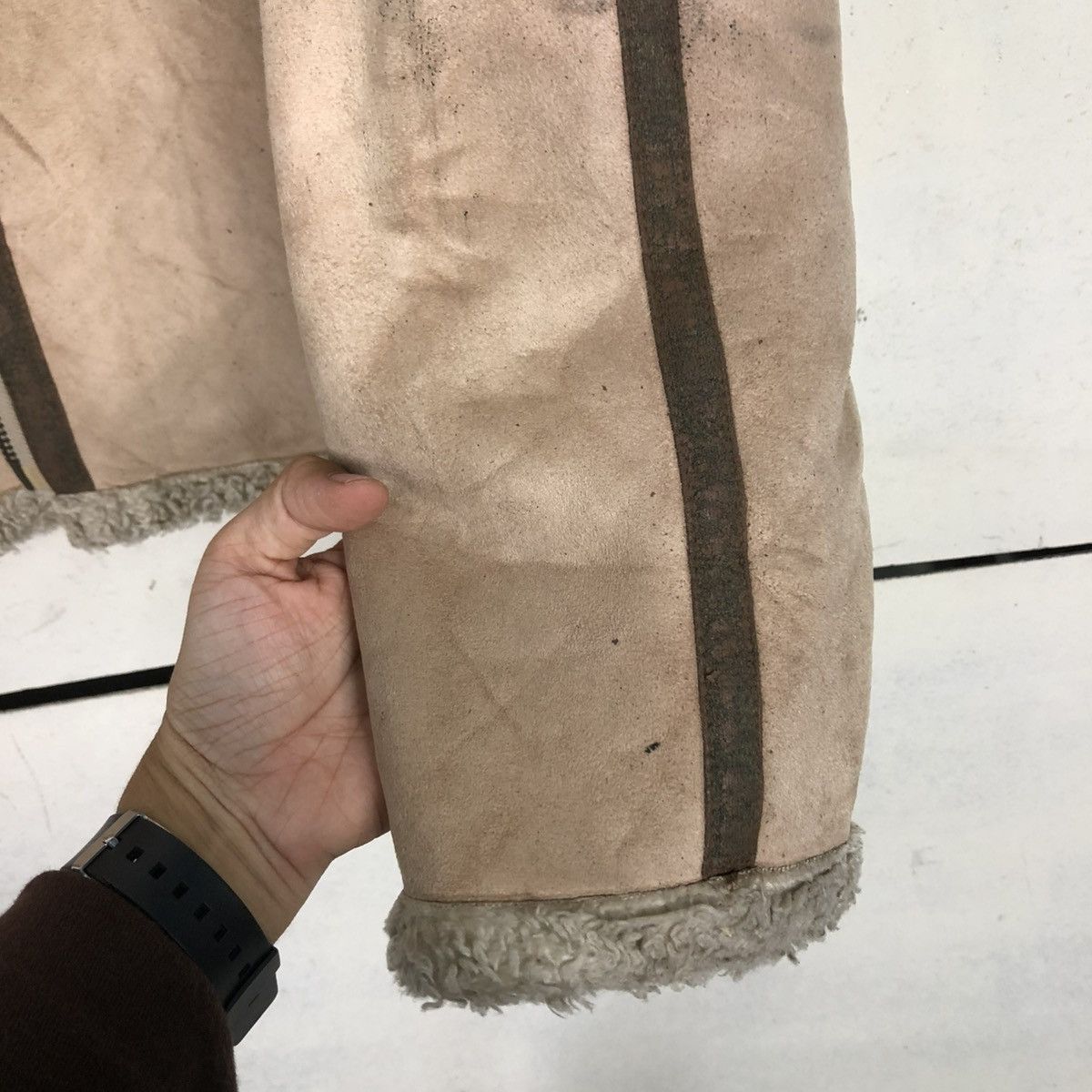 Alpha Industries 🔥VINTAGE SHEARLING SHERPA BIKER JACKET ALPHA INDUSTRIES Size US L / EU 52-54 / 3 - 19 Thumbnail