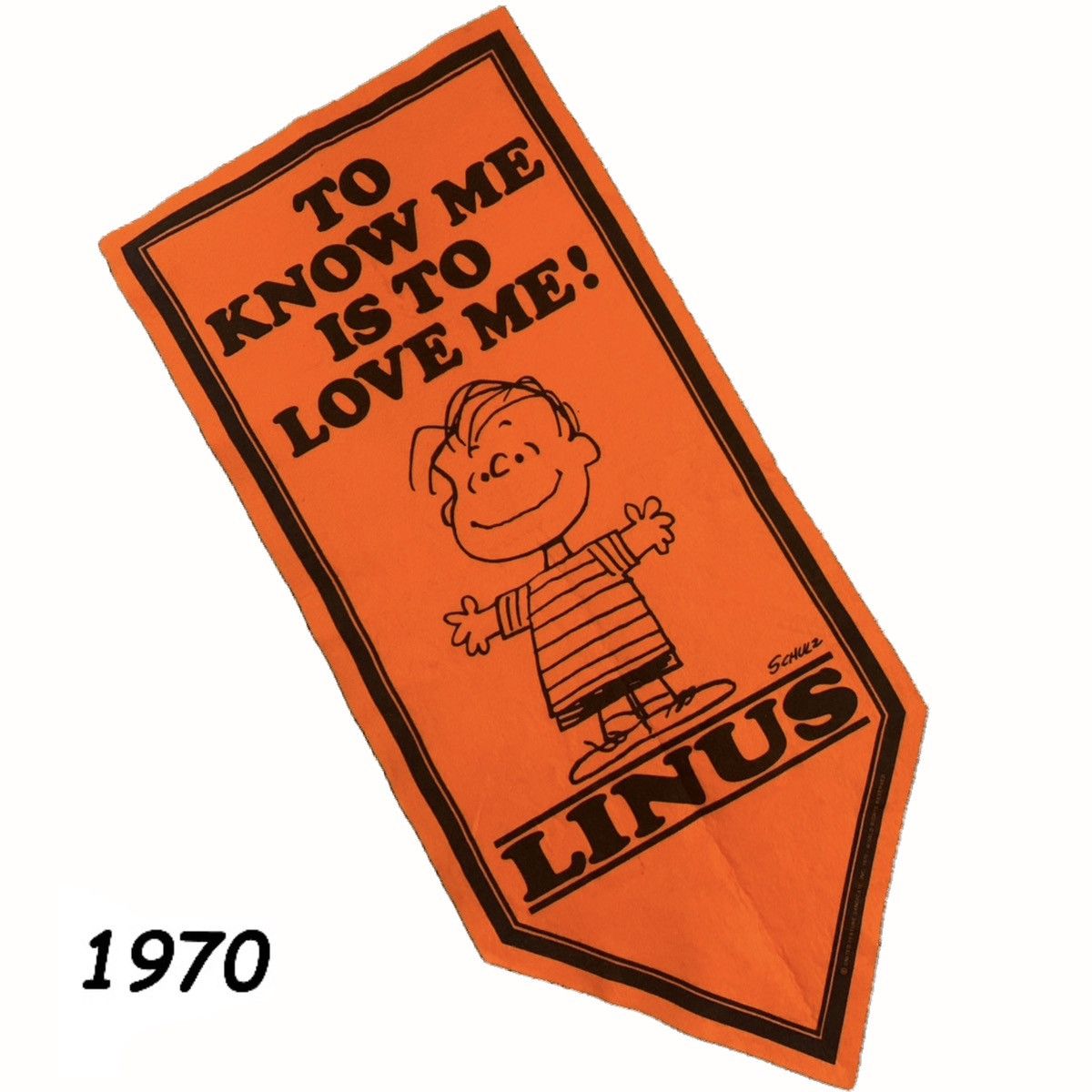Peanuts × Vintage 70's Peanuts Felt Banner Linus | Grailed