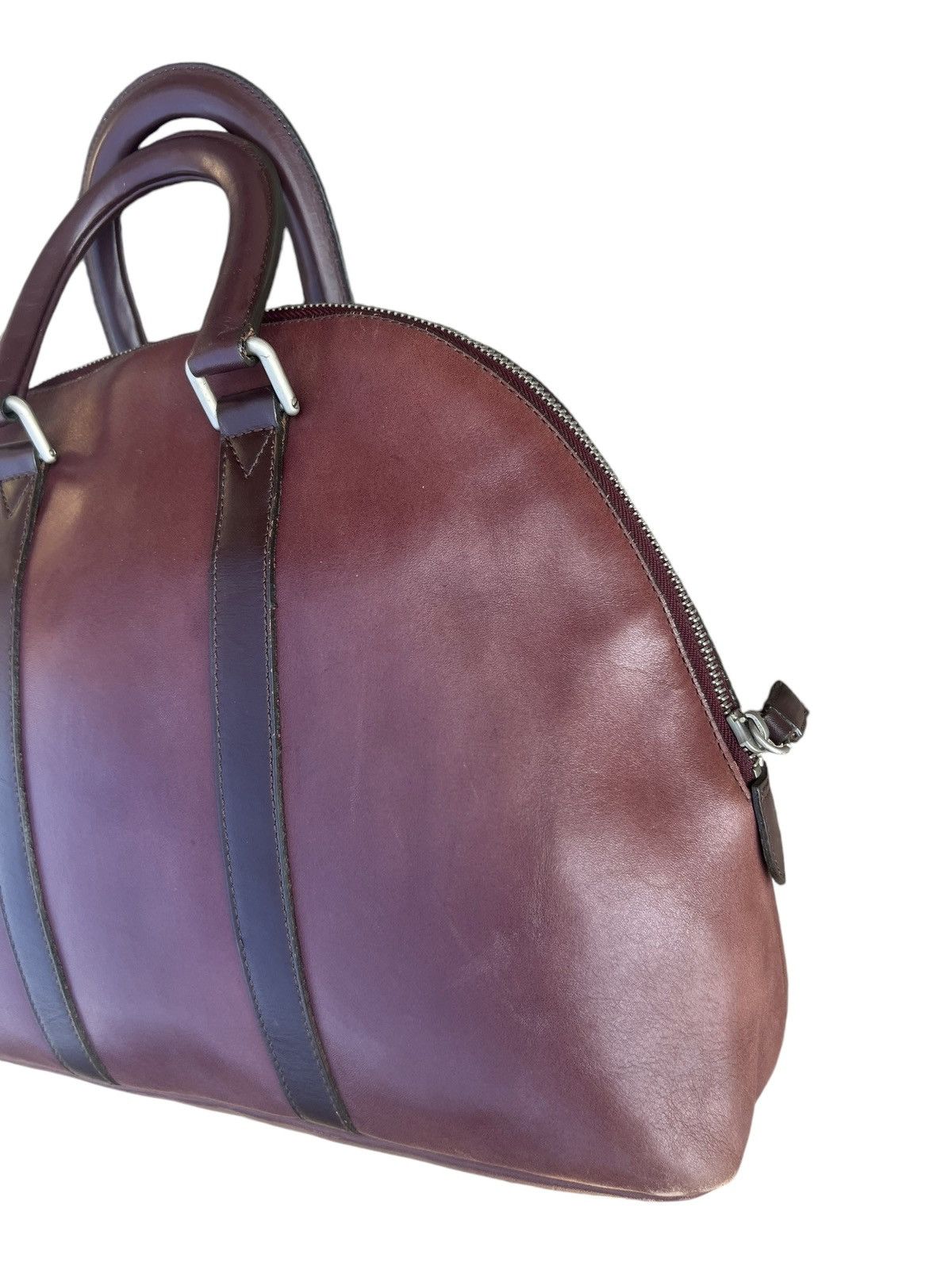 agnes b. Vintage Agnes B. Voyage Distress Fade Patina Leather Bag Size ONE SIZE - 9 Thumbnail