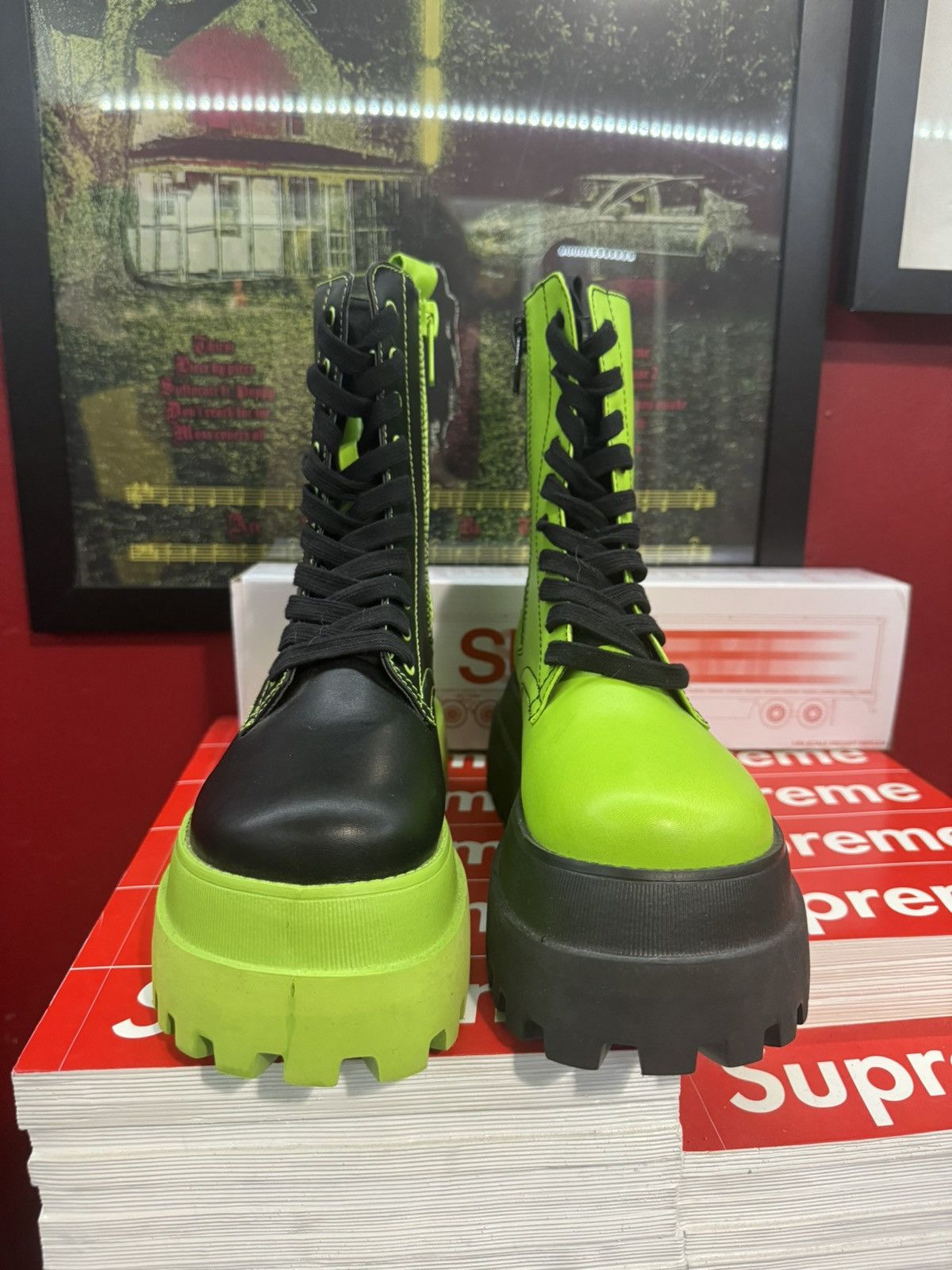 Marilyn Manson Unreleased Dolls Kill X Marilyn Manson combat boots 8m Size US 8 / EU 41 - 5 Thumbnail