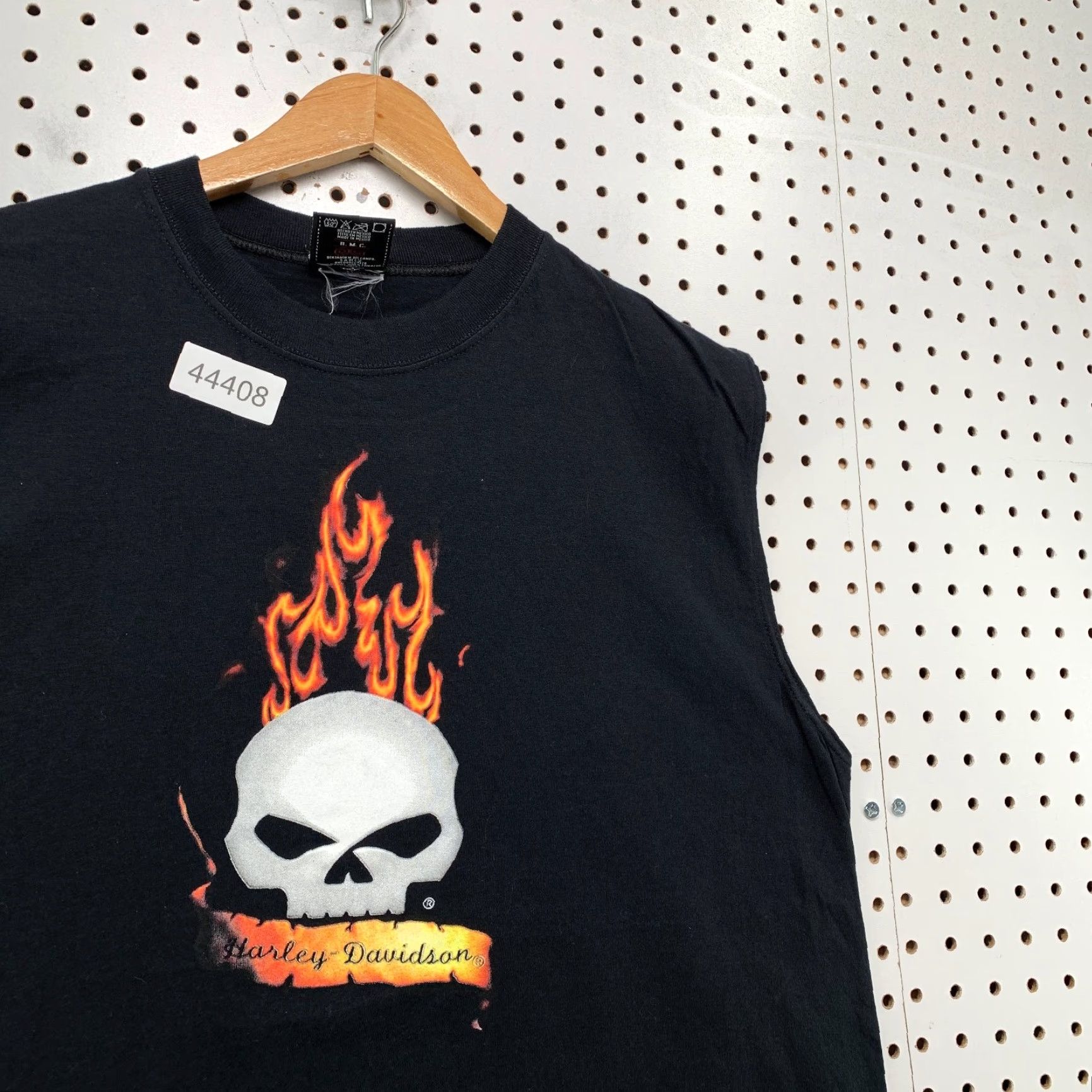Harley Davidson VINTAGE Harley-Davidson Skull Flame T Shirt Mens XL Black United States Sleeveless 2000s Motorcycle Men XL Black Size US XL / EU 56 / 4 - 5 Thumbnail