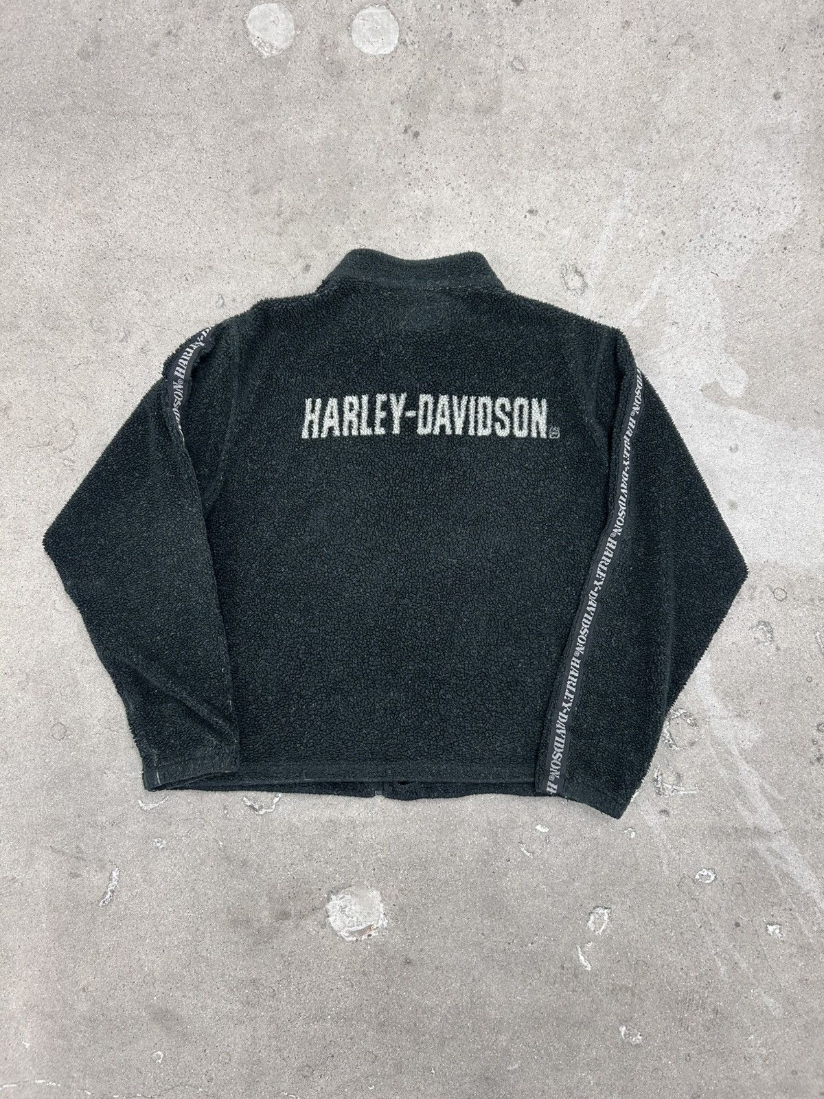 Harley Davidson × Vintage Harley-Davidson Motorcycle Men’s Vintage Zip Sherpa Fleece Size US XXL / EU 58 / 5 - 1 Thumbnail