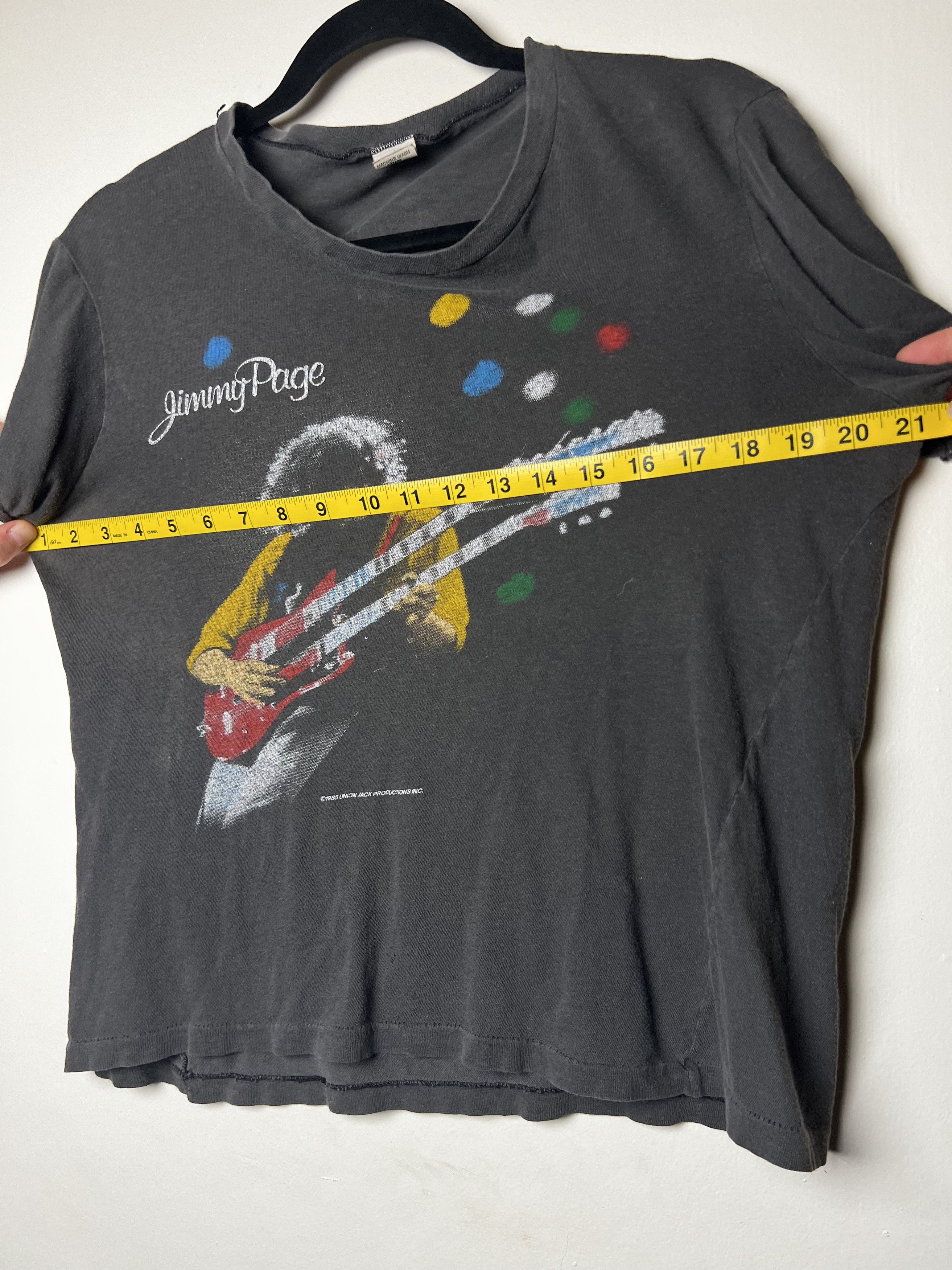 Vintage Vintage 1985 Jimmy Page and The Firm Tour T-Shirt Size US S / EU 44-46 / 1 - 14 Thumbnail