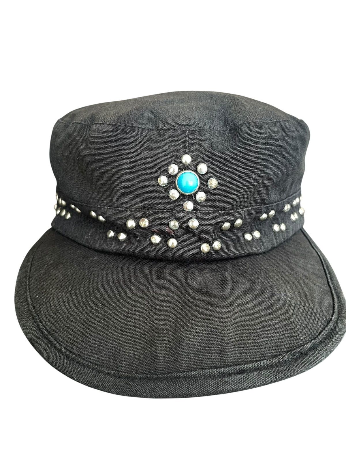 14th Addiction 2000s Japanese Grunge Gothic Studded Cadet Hat Kapital style Size ONE SIZE - 2 Thumbnail