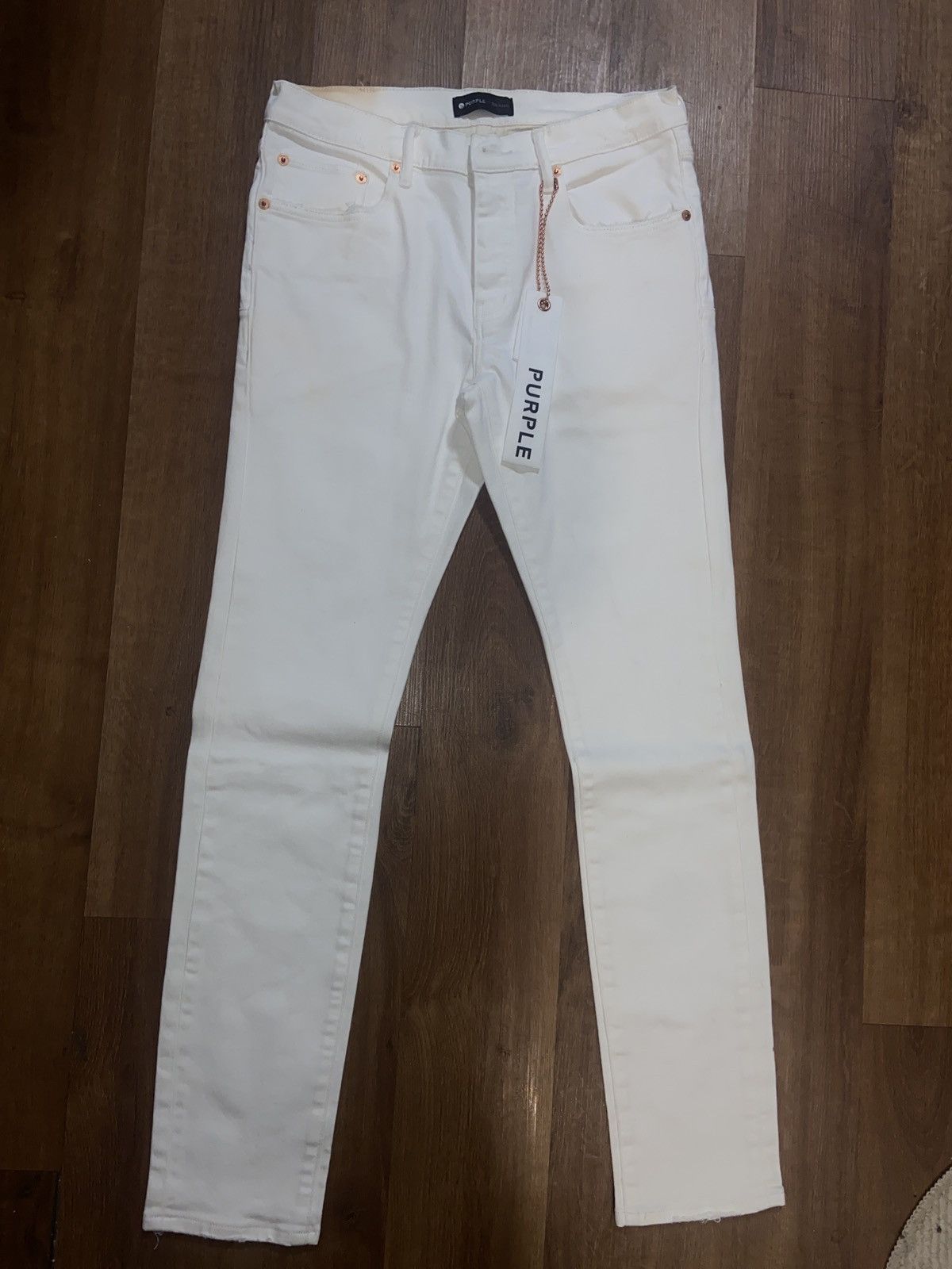 image of White Skinny Jeans Size:33, Men's