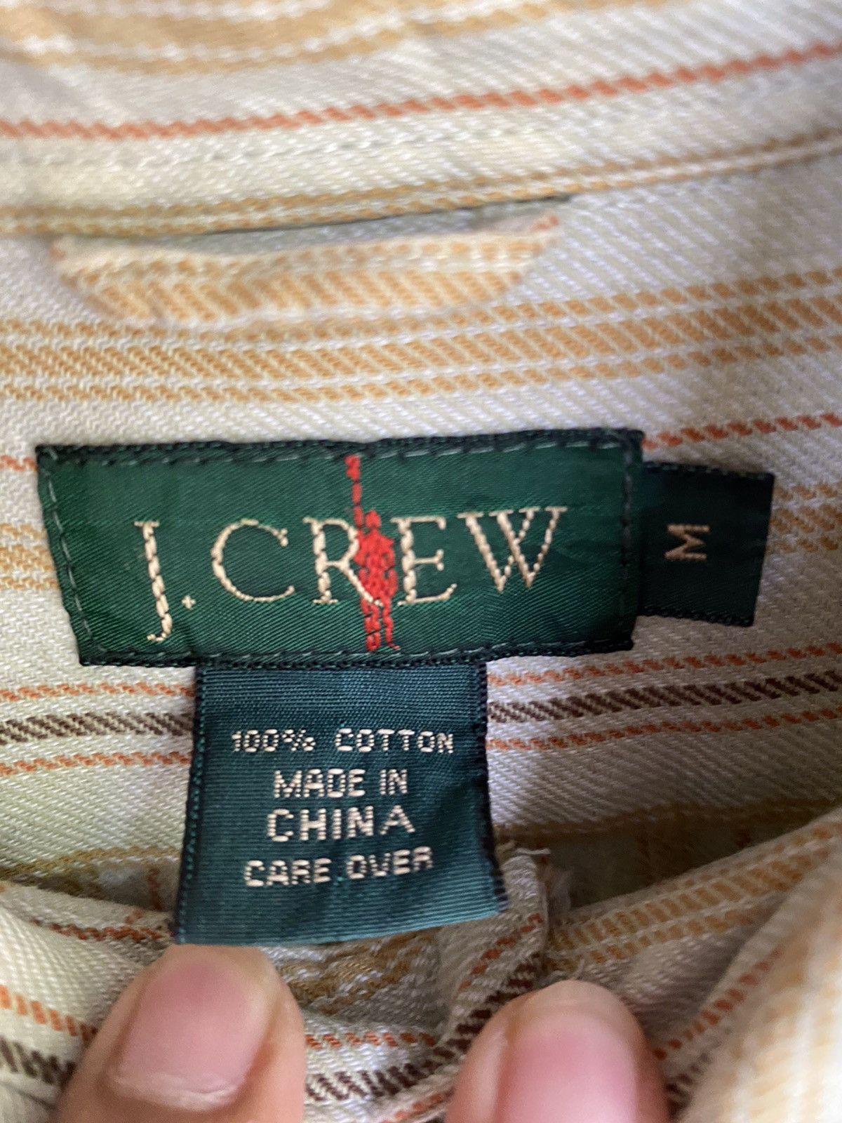 J.Crew Vintage J.Crew Stripe Design Flannel Shirt Button Up Size US L / EU 52-54 / 3 - 4 Thumbnail